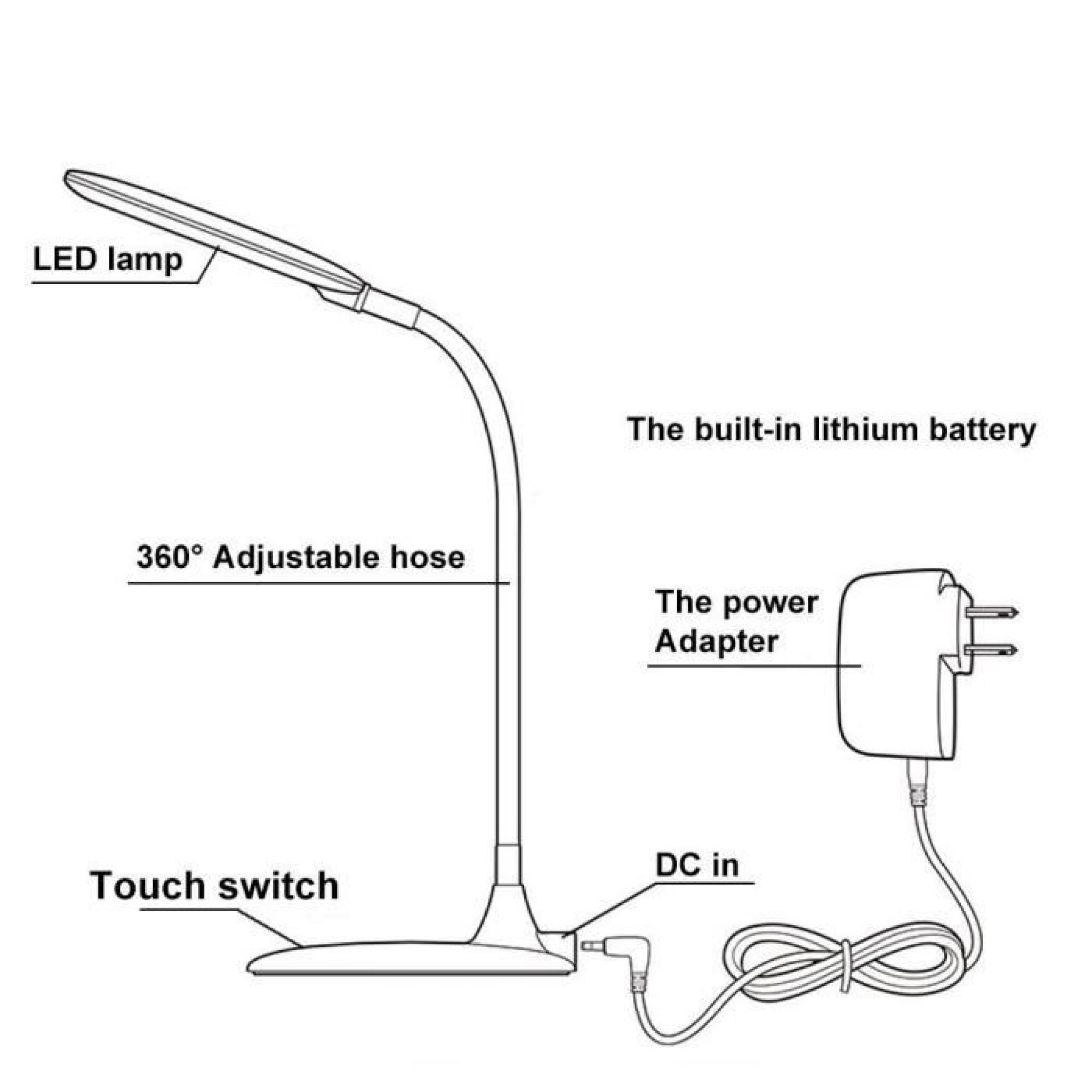 BESTEK® Lampe de Table LED Moderne Flexible & USB pas cher