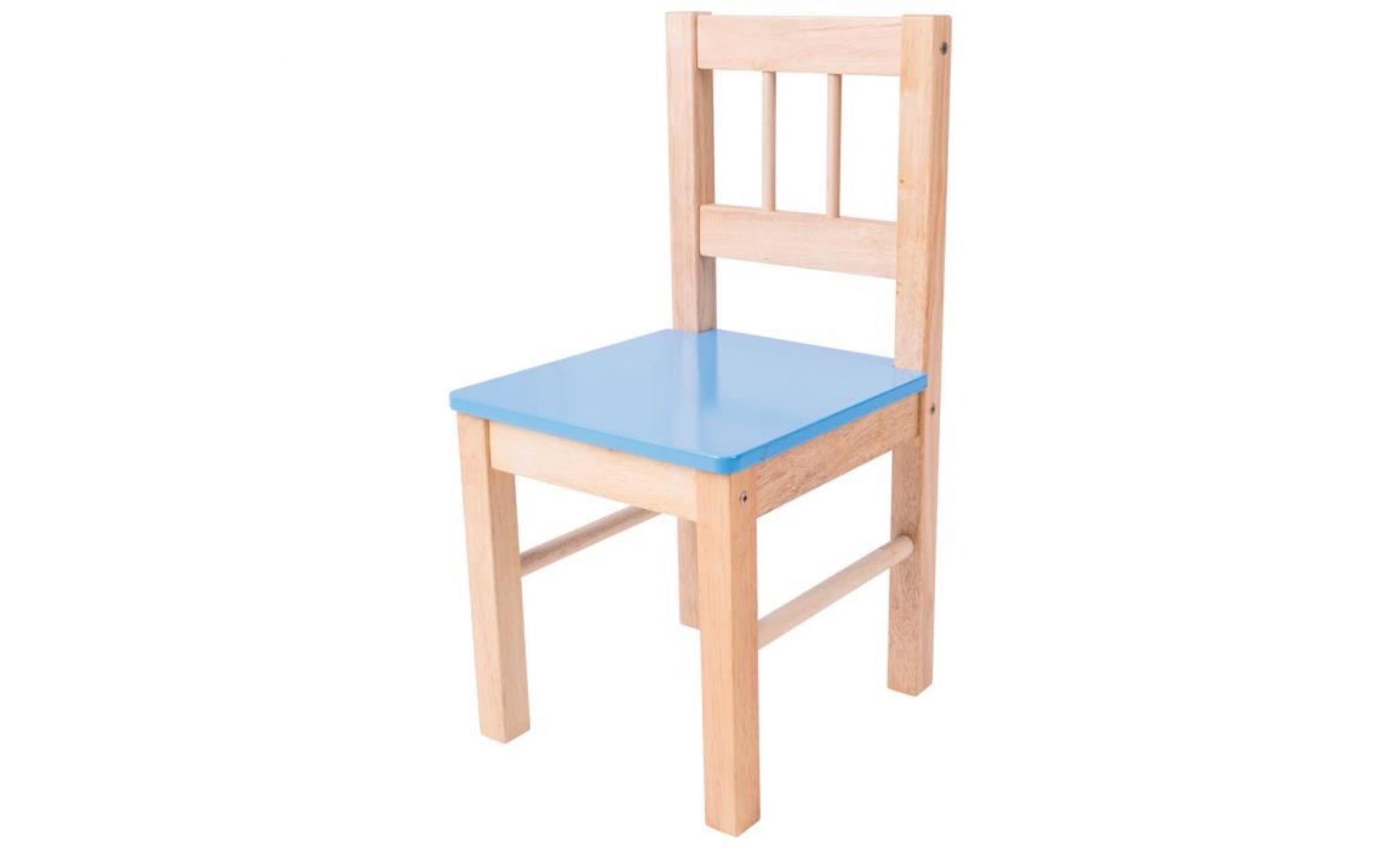 bigjigs toys chaise en bois (bleu)