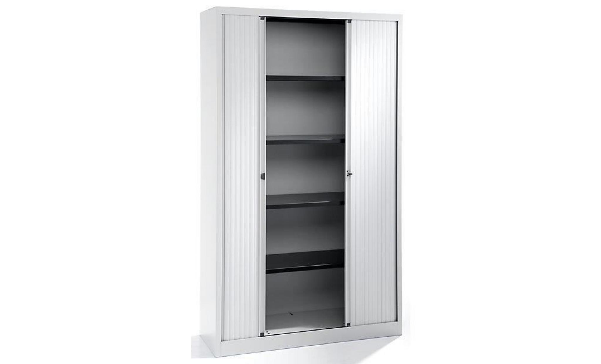 bisley armoire à rideaux   horizontal, gris clair proche ral 7035 h x l 1030 x 800 mm, 2 tablettes   armoire armoire métallique pas cher