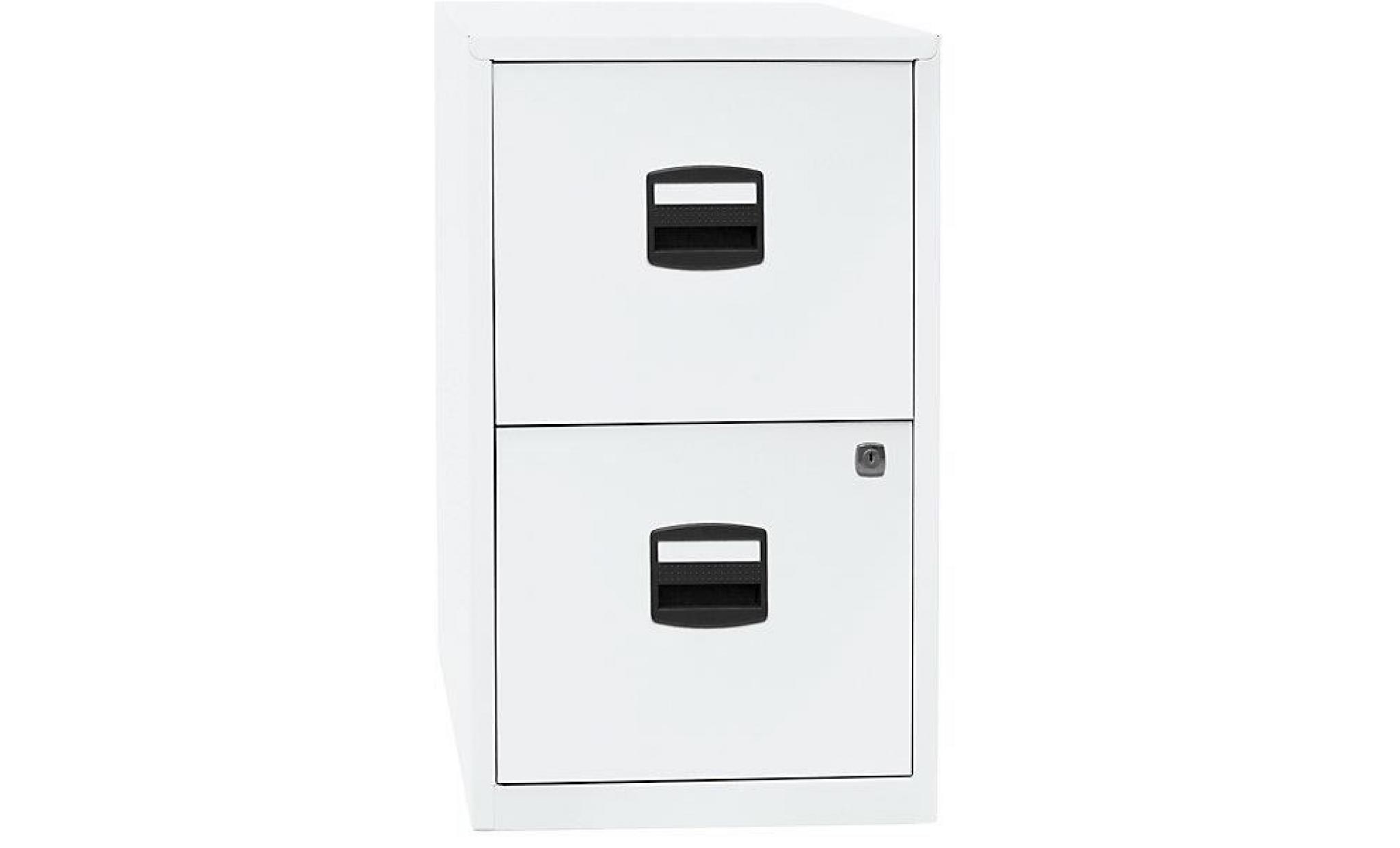 bisley classeur pour dossiers suspendus pfa, 2 tiroirs blanc trafic   armoire de bureau armoires de bureau classeur pour dossiers
