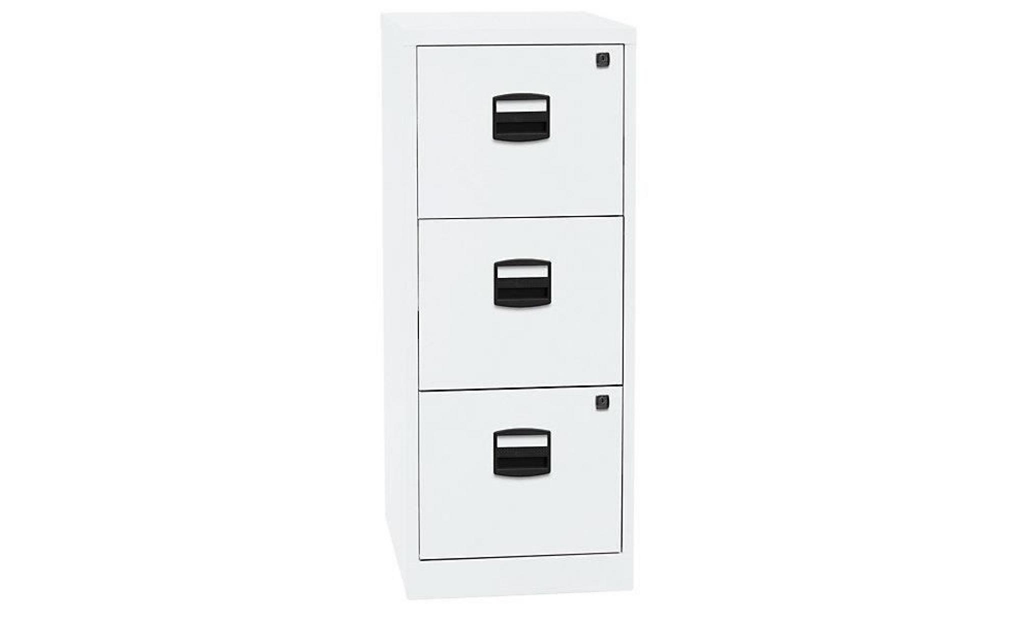 bisley classeur pour dossiers suspendus pfa, 3 tiroirs blanc trafic   armoire de bureau armoires de bureau classeur pour dossiers