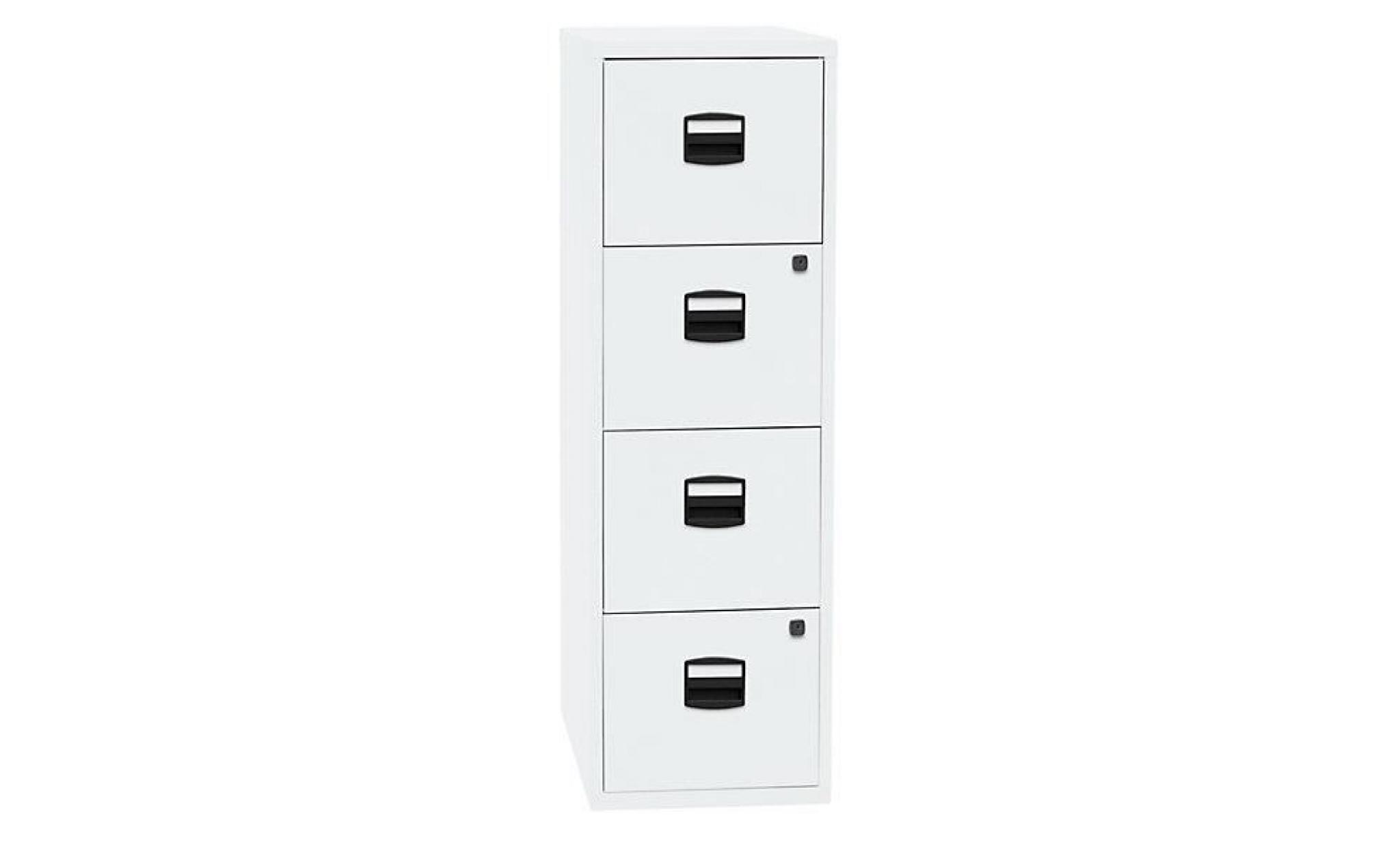bisley classeur pour dossiers suspendus pfa, 4 tiroirs blanc trafic   armoire de bureau armoires de bureau classeur pour dossiers