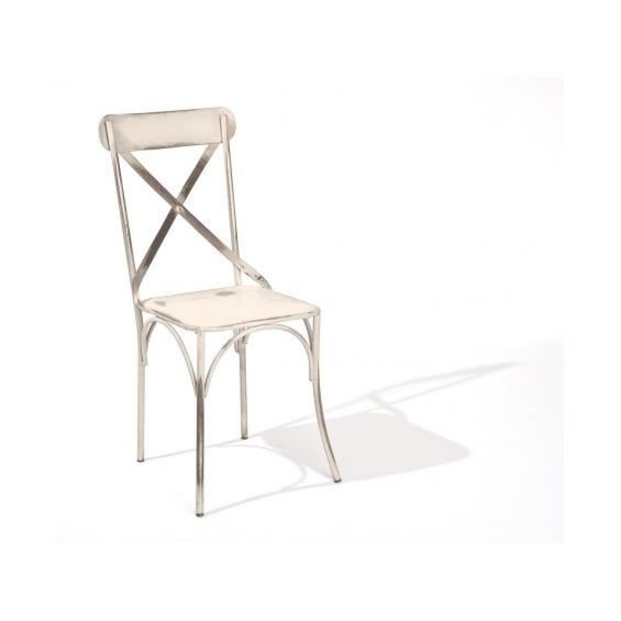 Bistrot Blanc - Lot 2 chaises bistrot