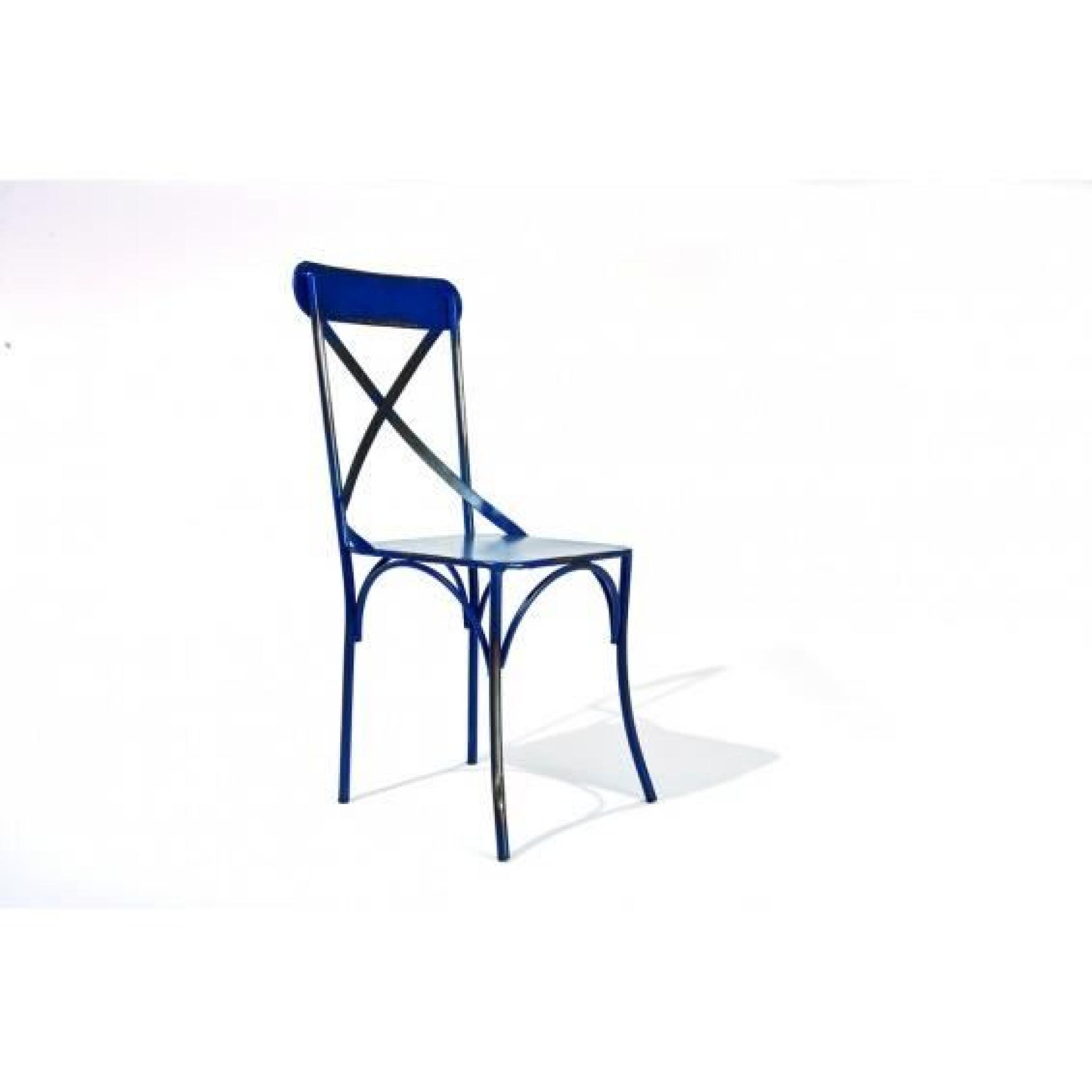 Bistrot Bleu - Lot 2 chaises bistrot pas cher