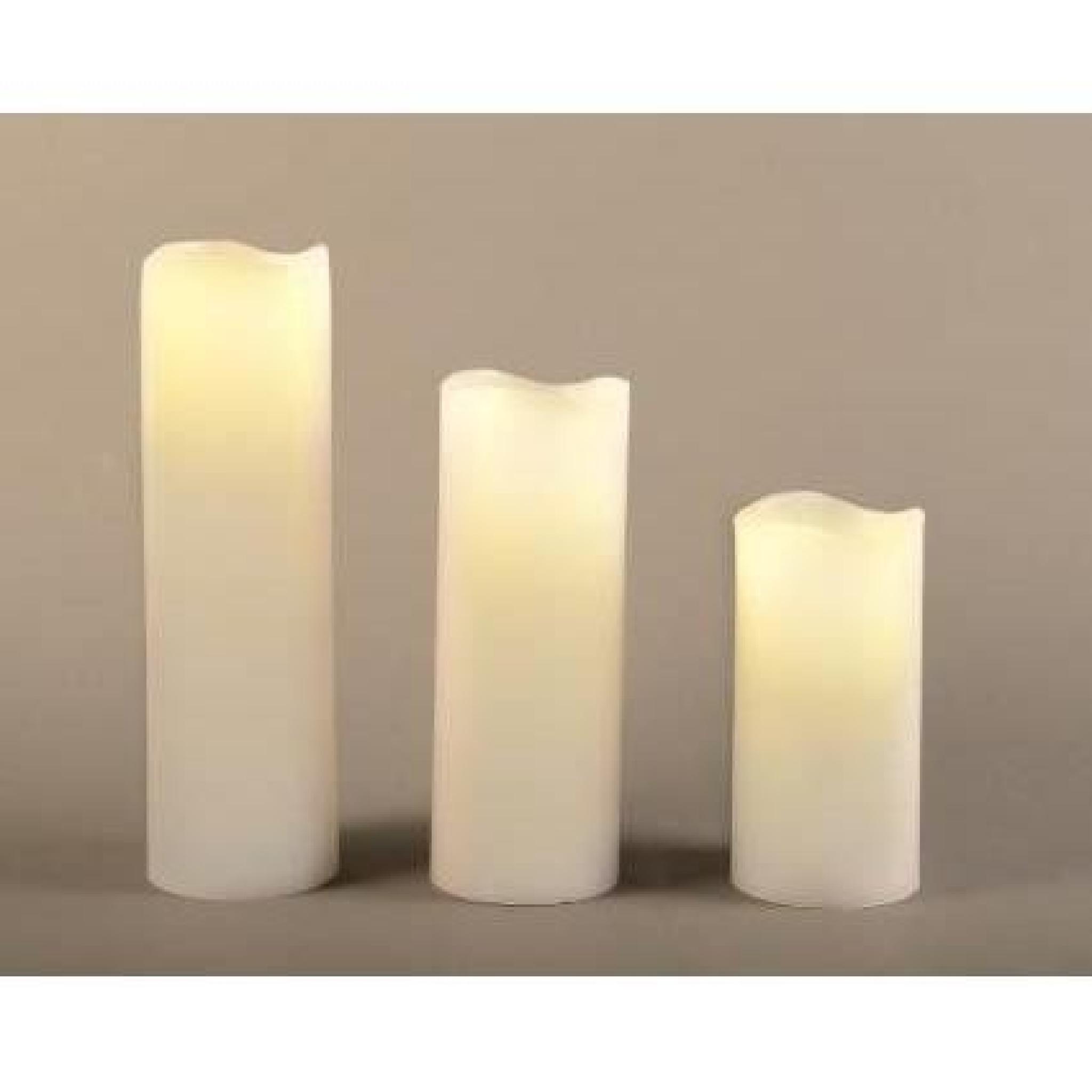 Blachere Illumination JFA19BL Lampes de Table 3 Bougies à  Piles Blanc 1 x 1 cm pas cher