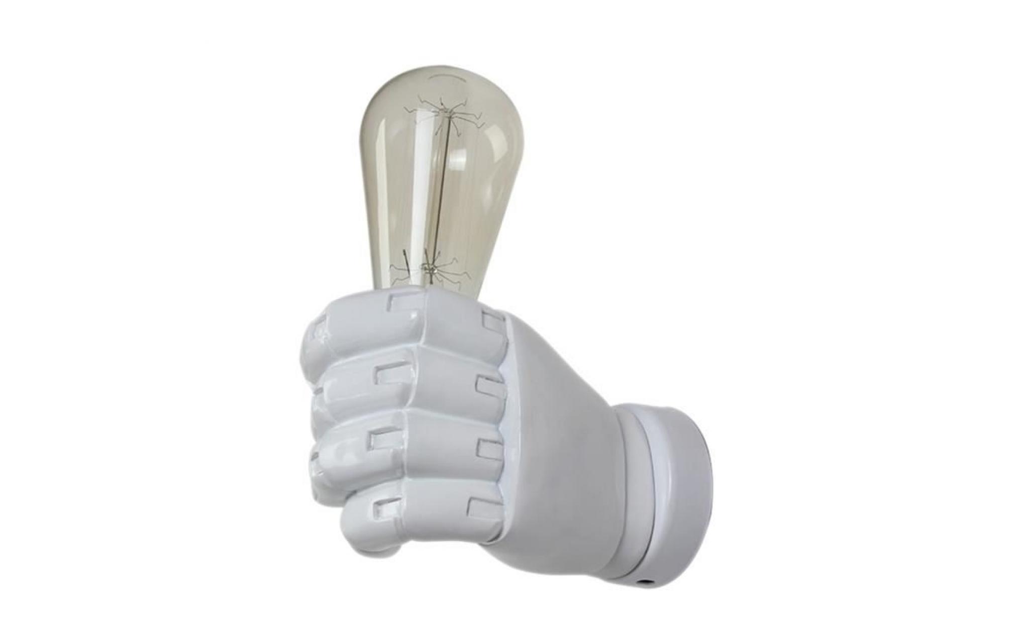 blanche applique retro de main gauche creative en resine lumiere industrielle loft lampe a restaurant de sushi restaurant bar cafe