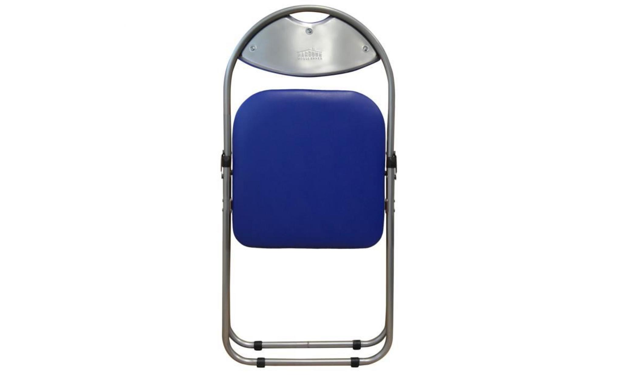 harbour housewares   bleu , chaise de bureau pliante   paquet de 6 pas cher