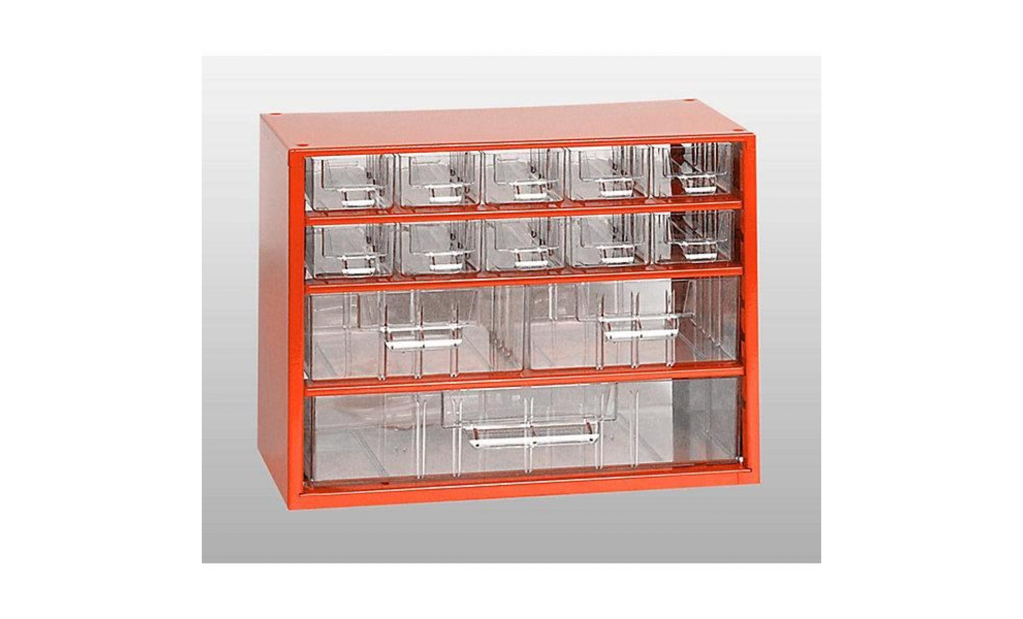 bloc tiroirs   h x l 238 x 306 mm, 13 tiroirs orange   bloc bloc transparent bloc tiroirs blocs blocs transparents blocs tiroirs
