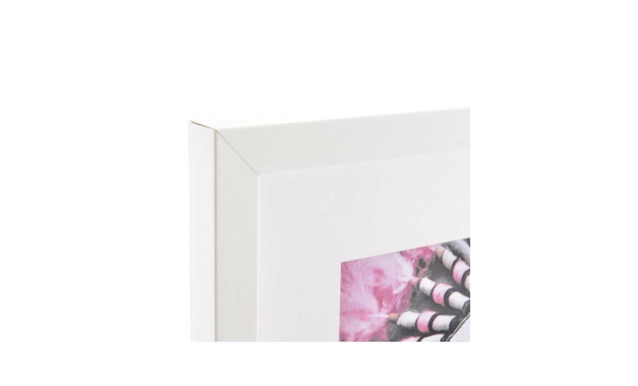 boîte avec de la peinture acrylique et cadre blanc pour salon/salle à manger. la conception tribale de 35 x 45 cm, maison   et d
