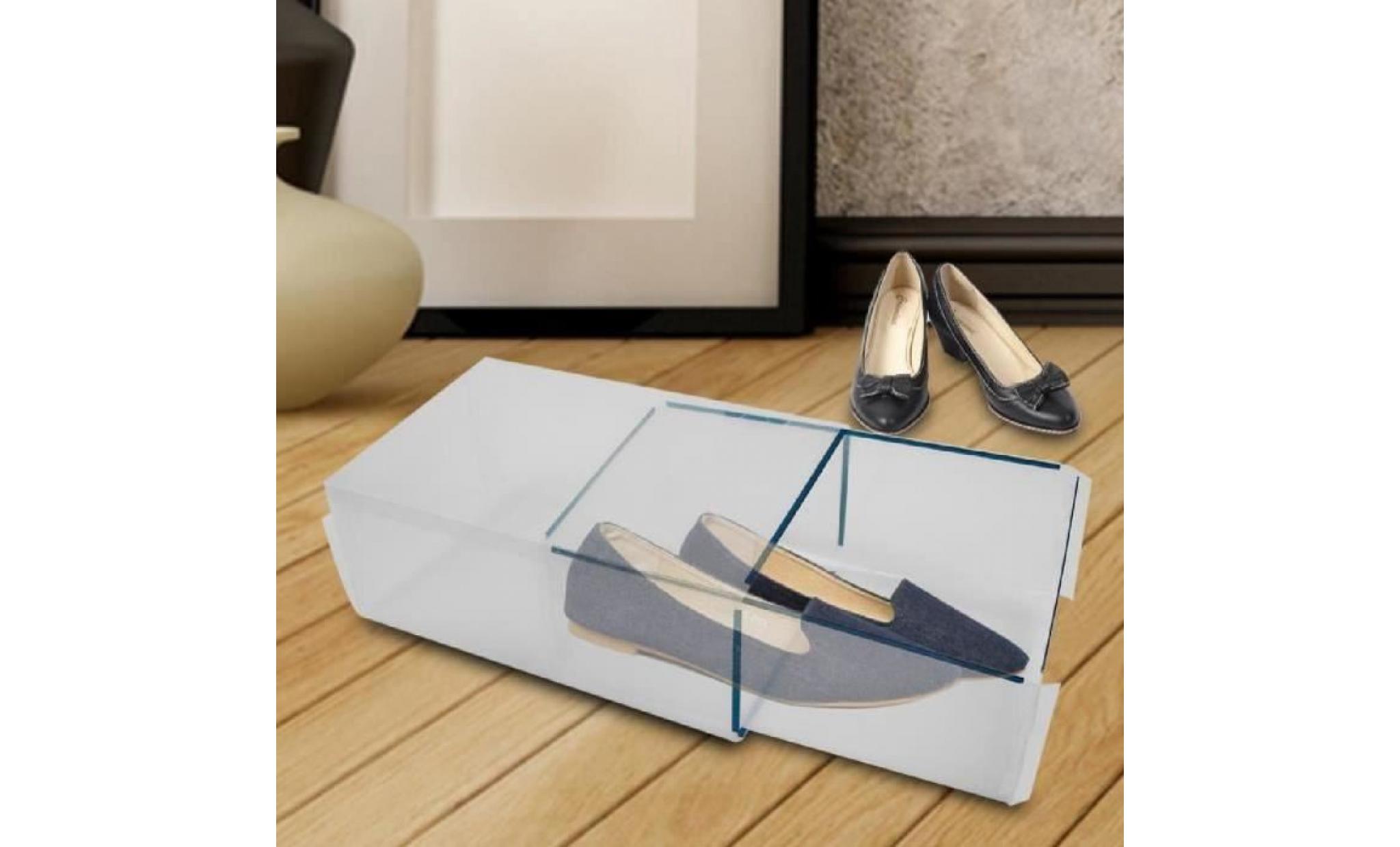 boîtes à chaussures 12 en plastique transparent tiroir de rangement multifonction pas cher