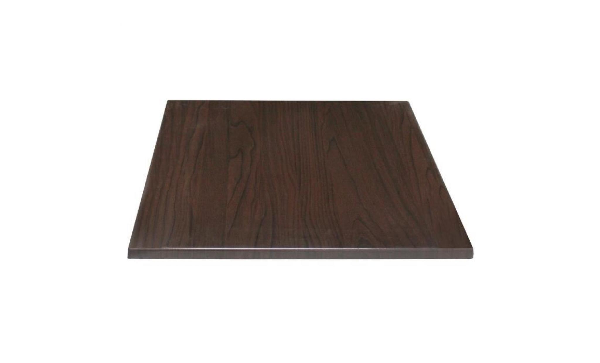 bolero table carrée top brun foncé 700mm