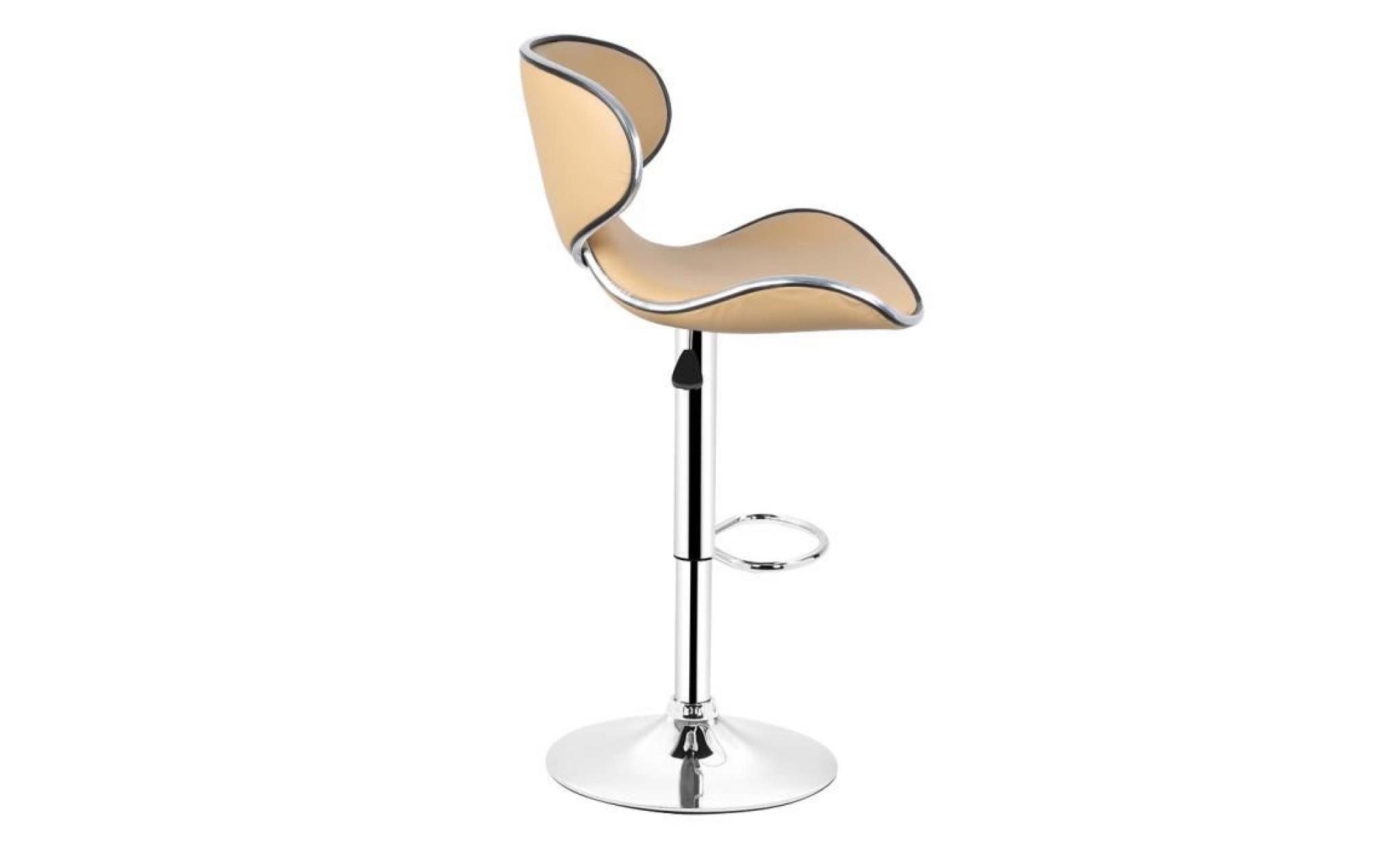 @ bonachat 2pcs brun tabouret de bar chaise de bar pu hauteur réglable