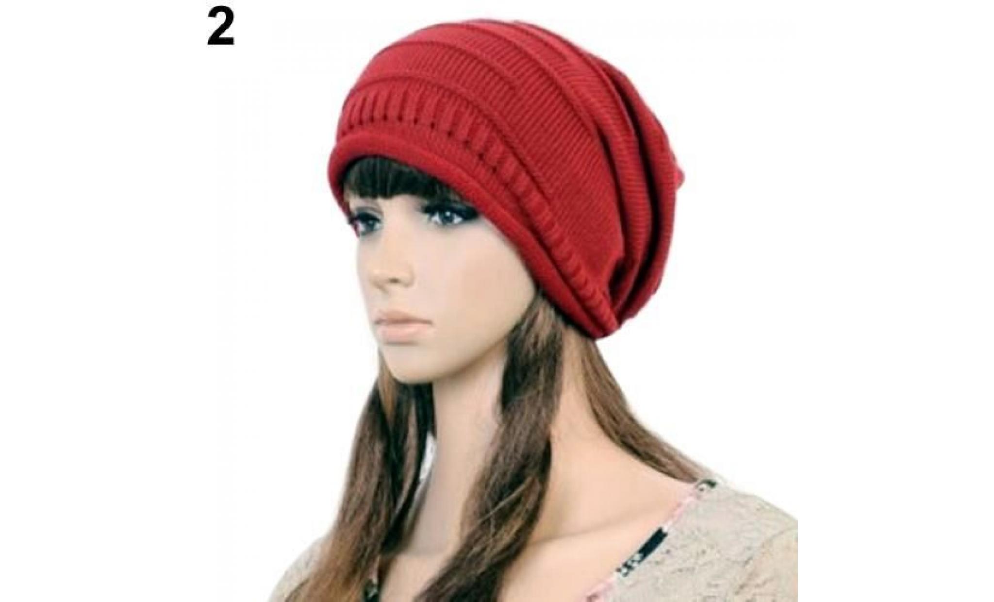 bonnet de ski en crochet tricoté avec bonnet de ski en crochet unisexe et chapeau oversize rouge
