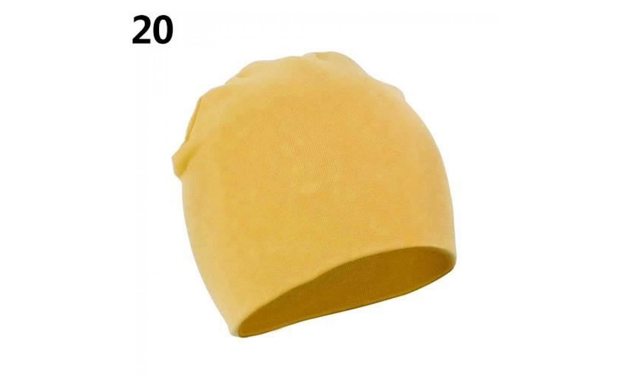 bonnet unisexe bébé enfant en bas âge bonnet coton doux couches douces photo prop cap jaune néon