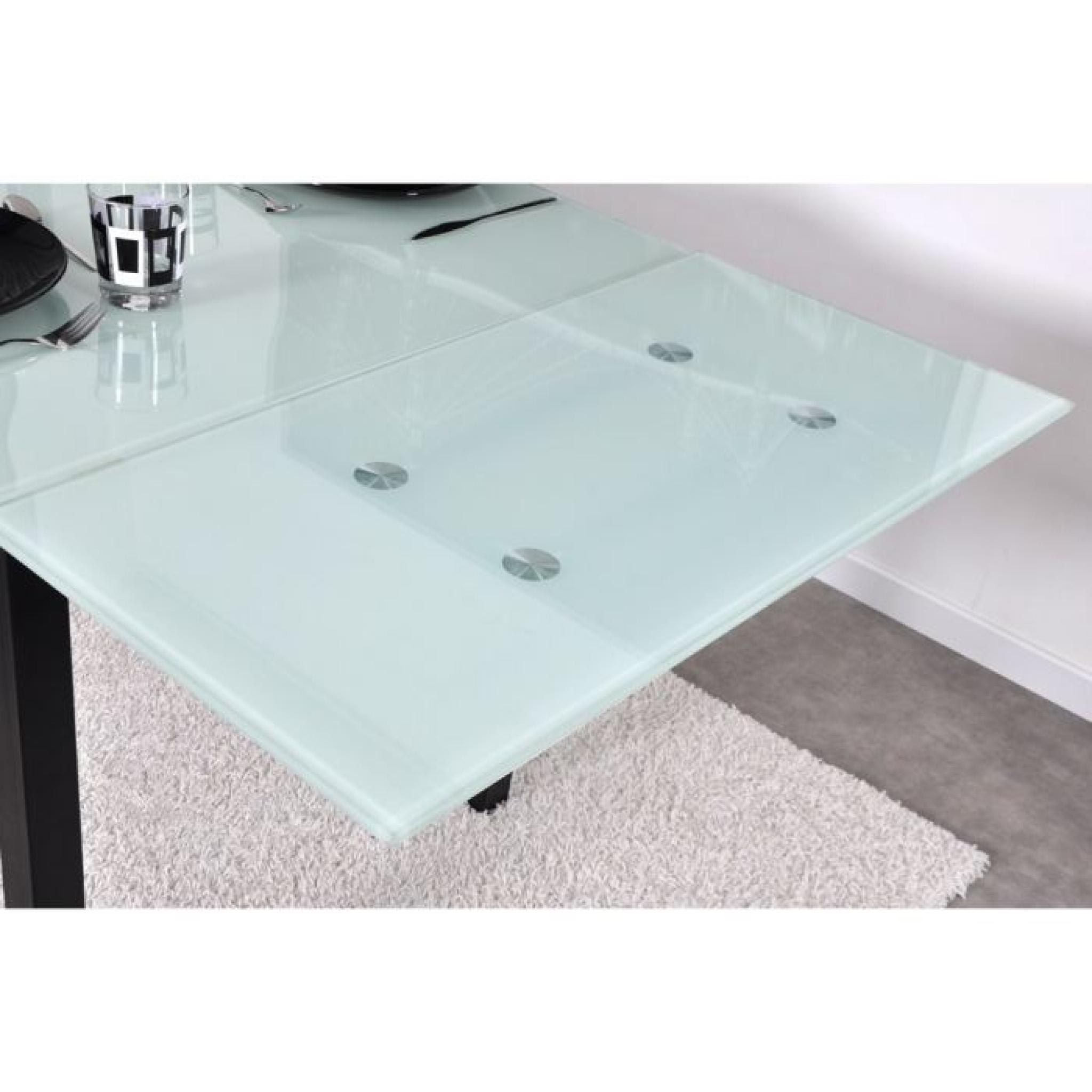 BORA Table extensible 120/200cm blanche et noire pas cher