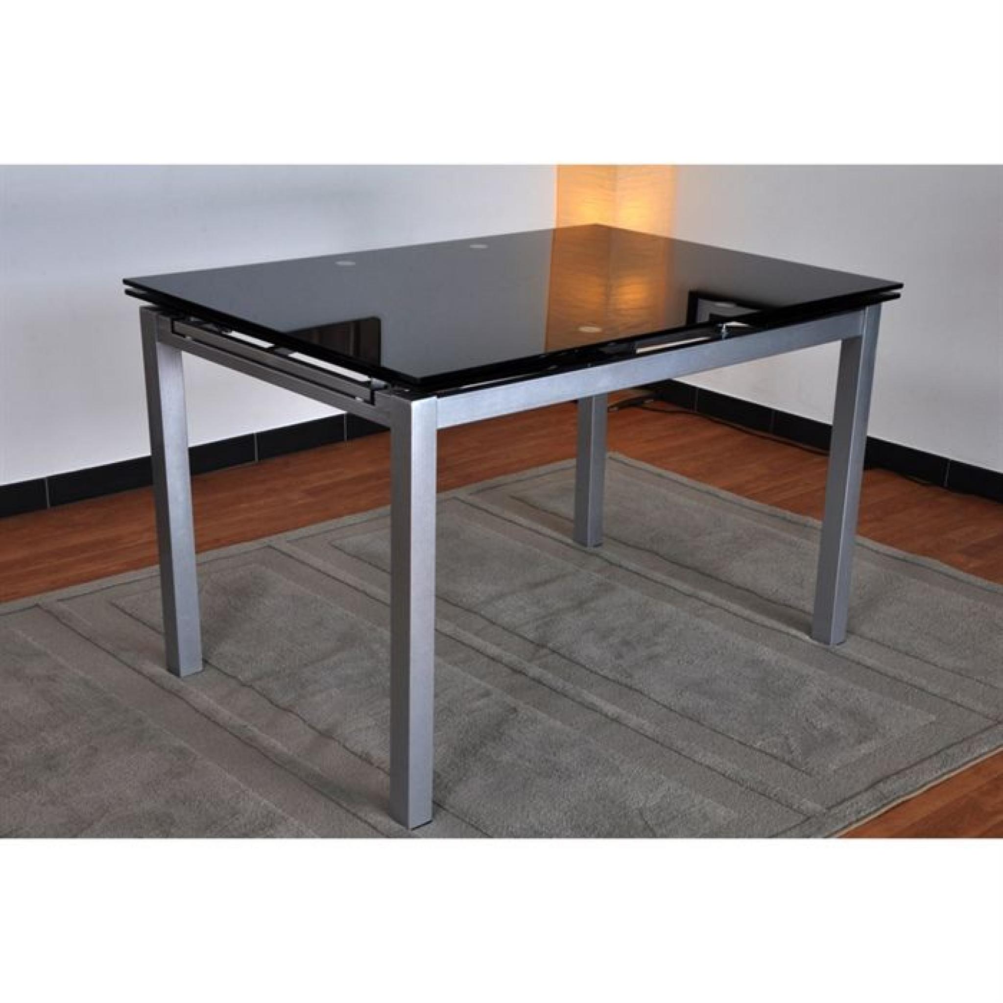 BORA Table extensible 120/200cm grise et noire