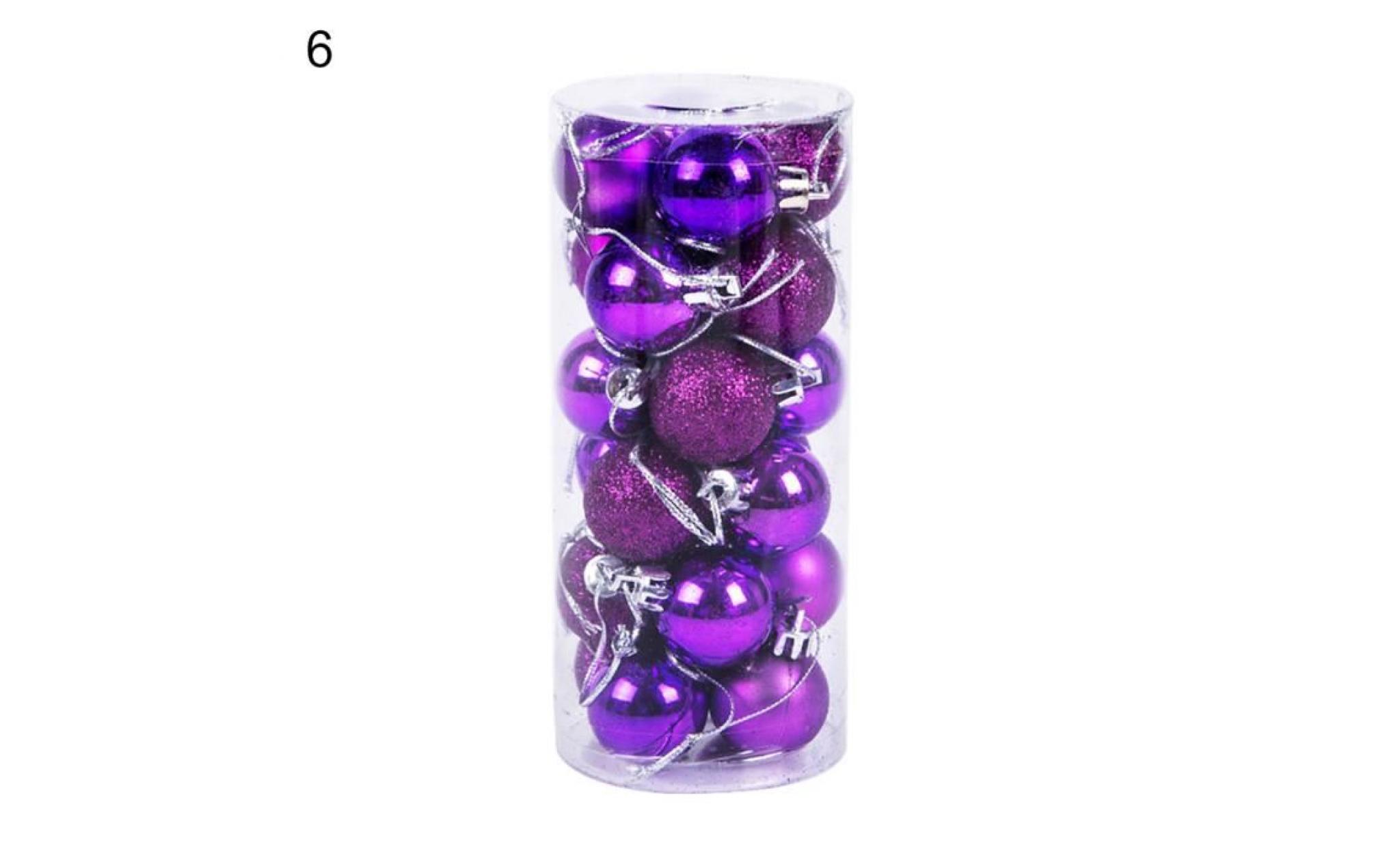 boules scintillantes boules arbre de noël ornement fête noël pendaison décoration violet