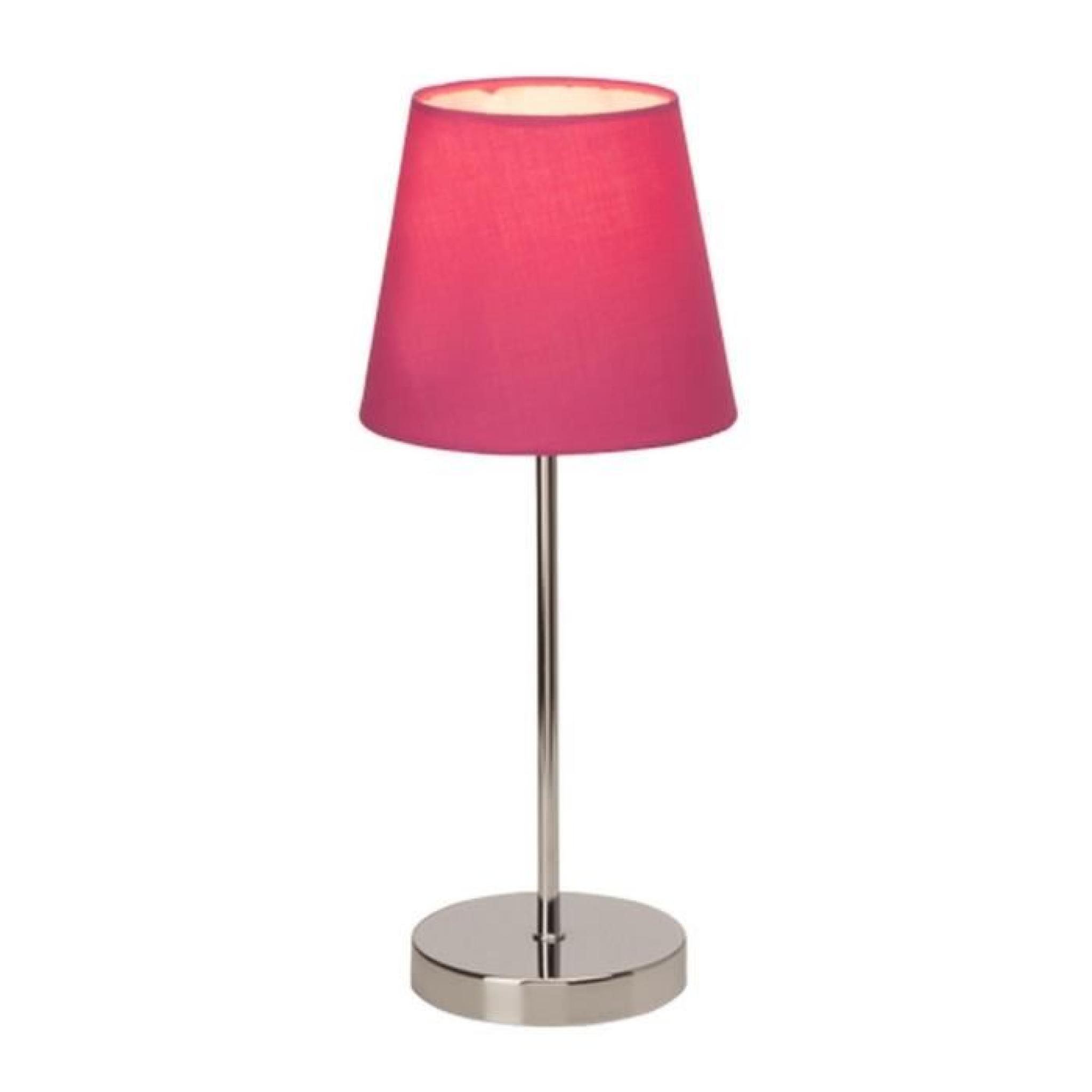 BRILLANT Lampe à poser tactile 40 W chromé et rose