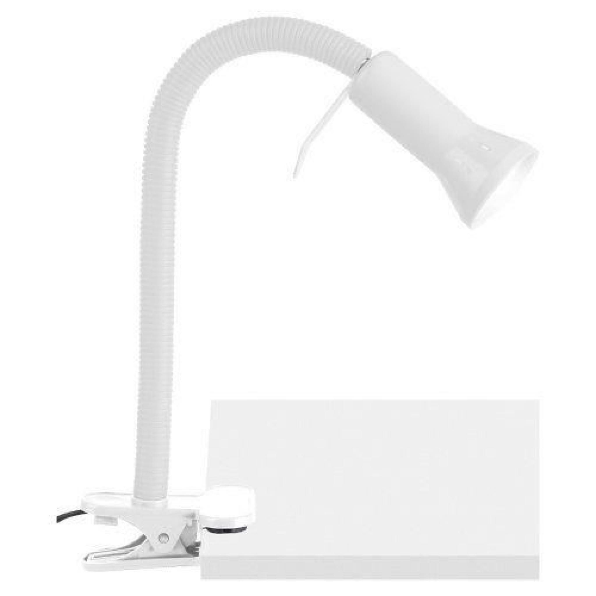 Brilliant 24705T05 Lampe à  Fixation Serre Joint E14 40 W Blanc Métal / Plastique