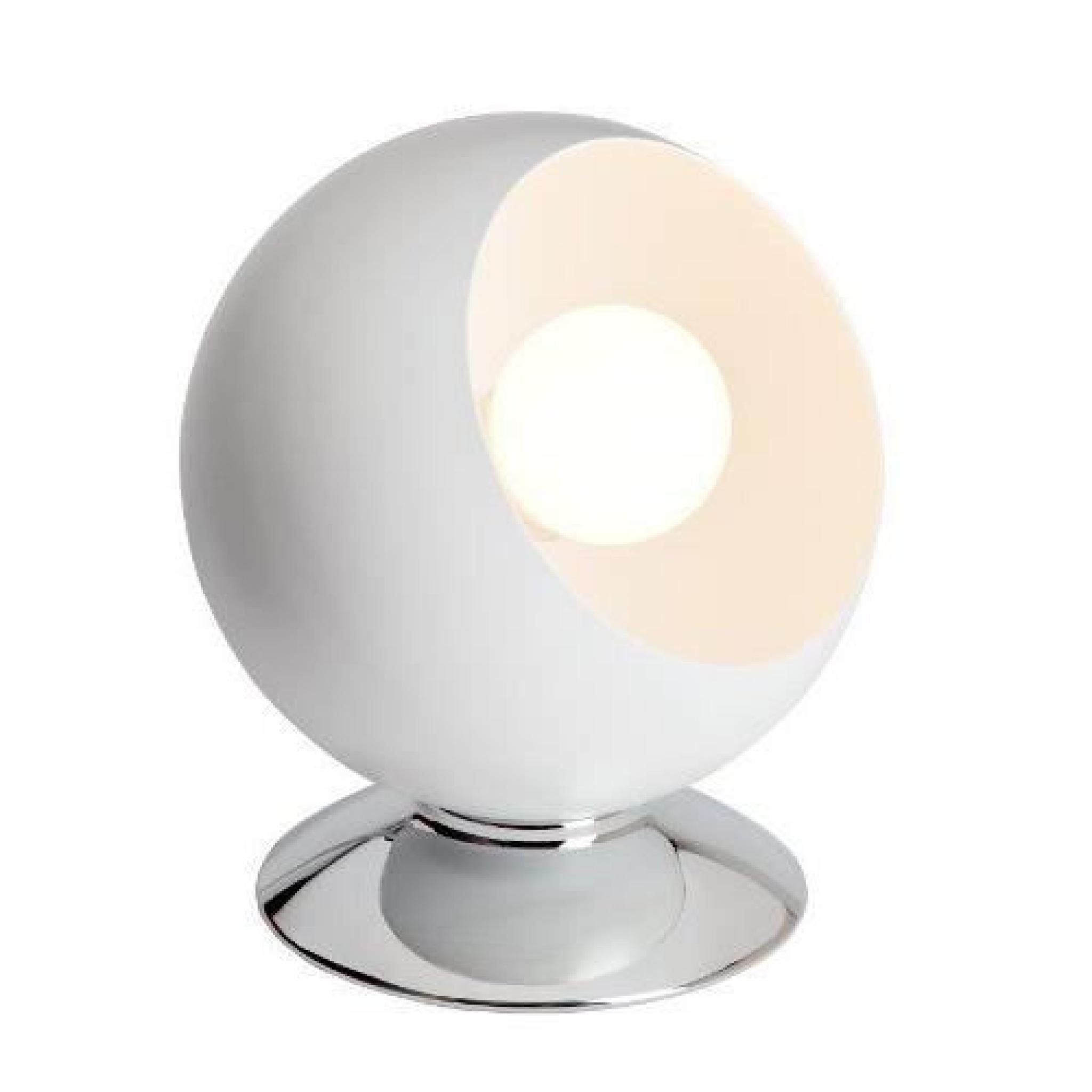 Brilliant 92814/75 Lampe de table Magali Chromé/blanc