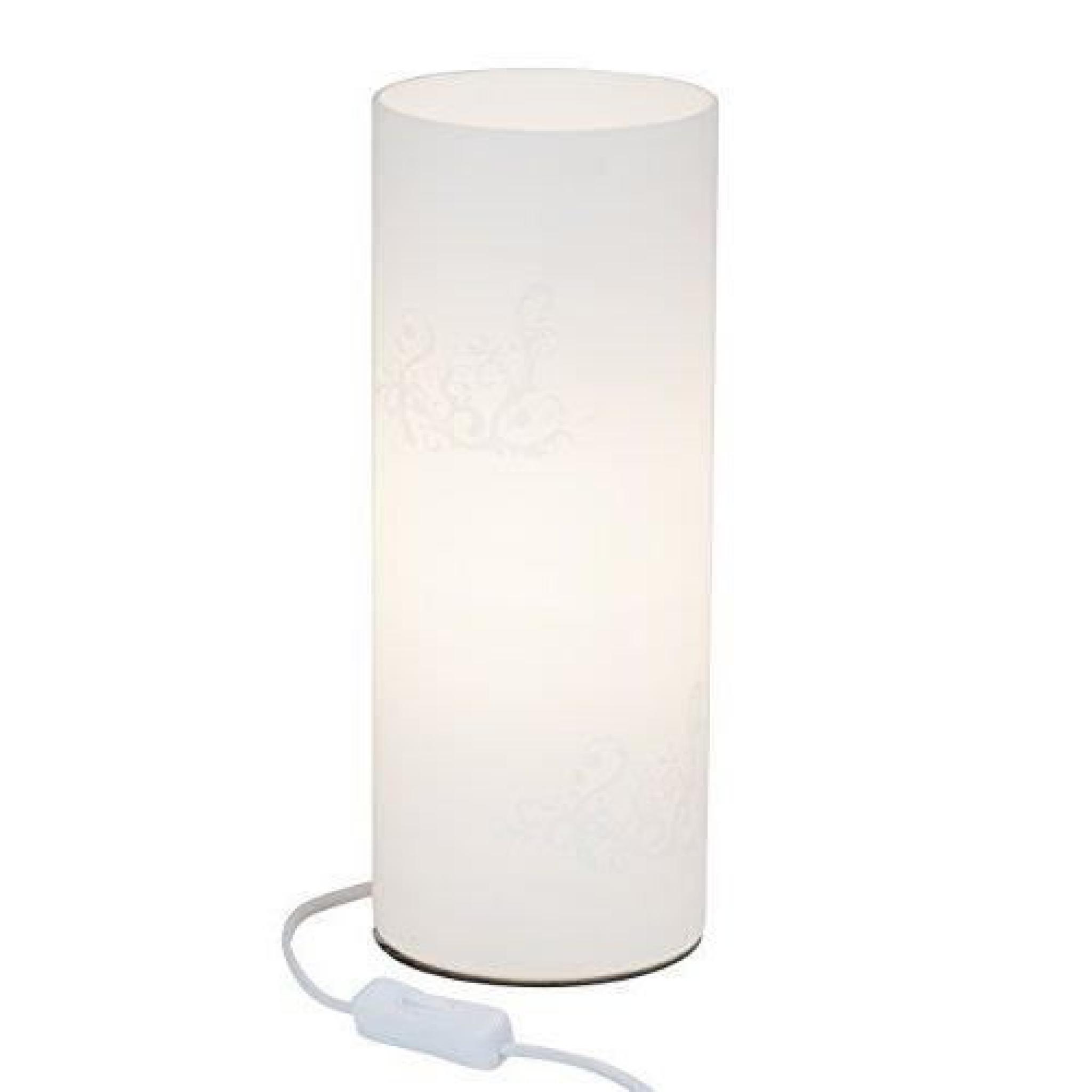 Brilliant 92900/75 Lampe à  Poser E27 Verre Blanc 30 cm