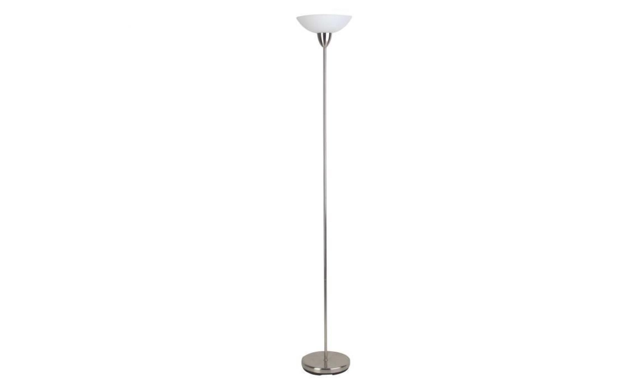 brilliant lampadaire darlington hauteur 178 cm Ø28 cm e27 100w acier et blanc pas cher