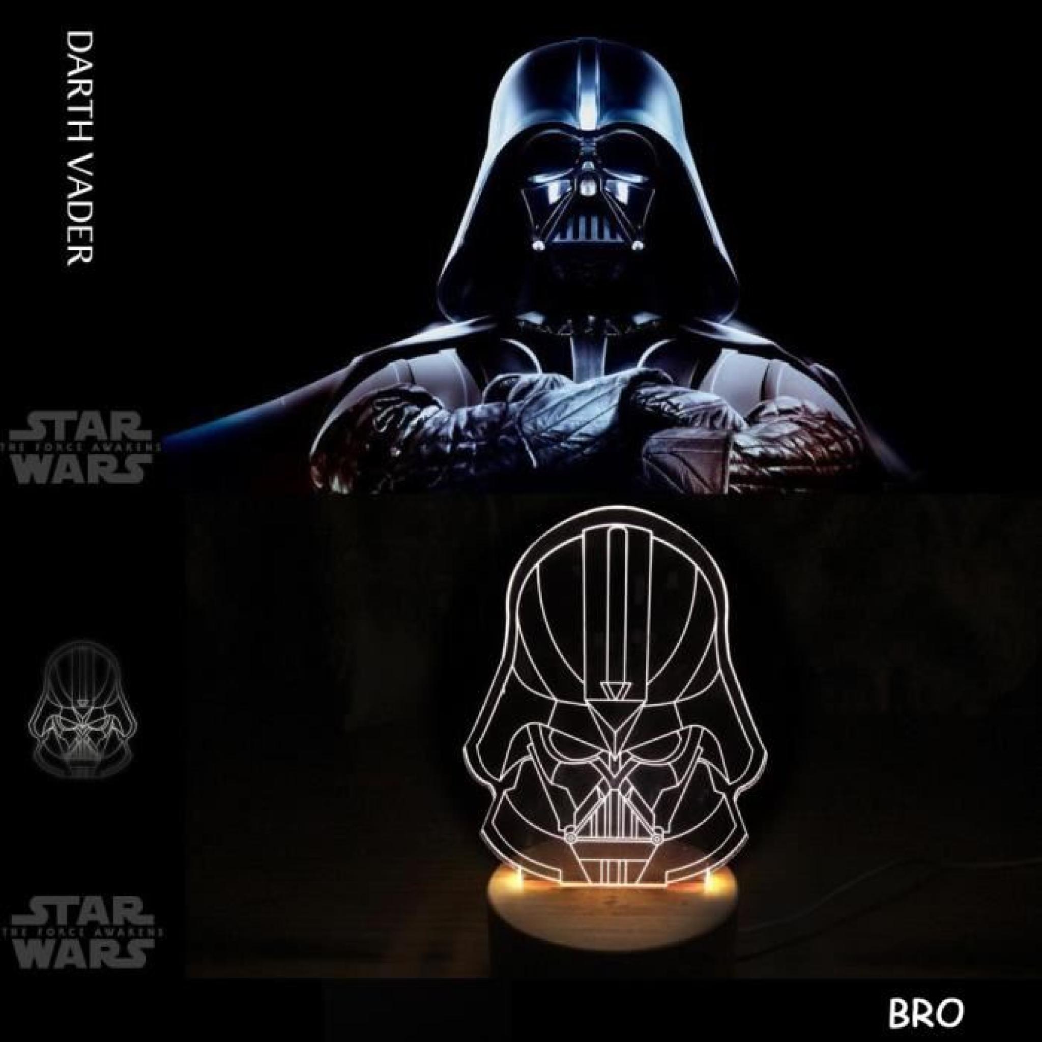 BRO Star Wars USB Lampe Décorative 3D Dark Vador