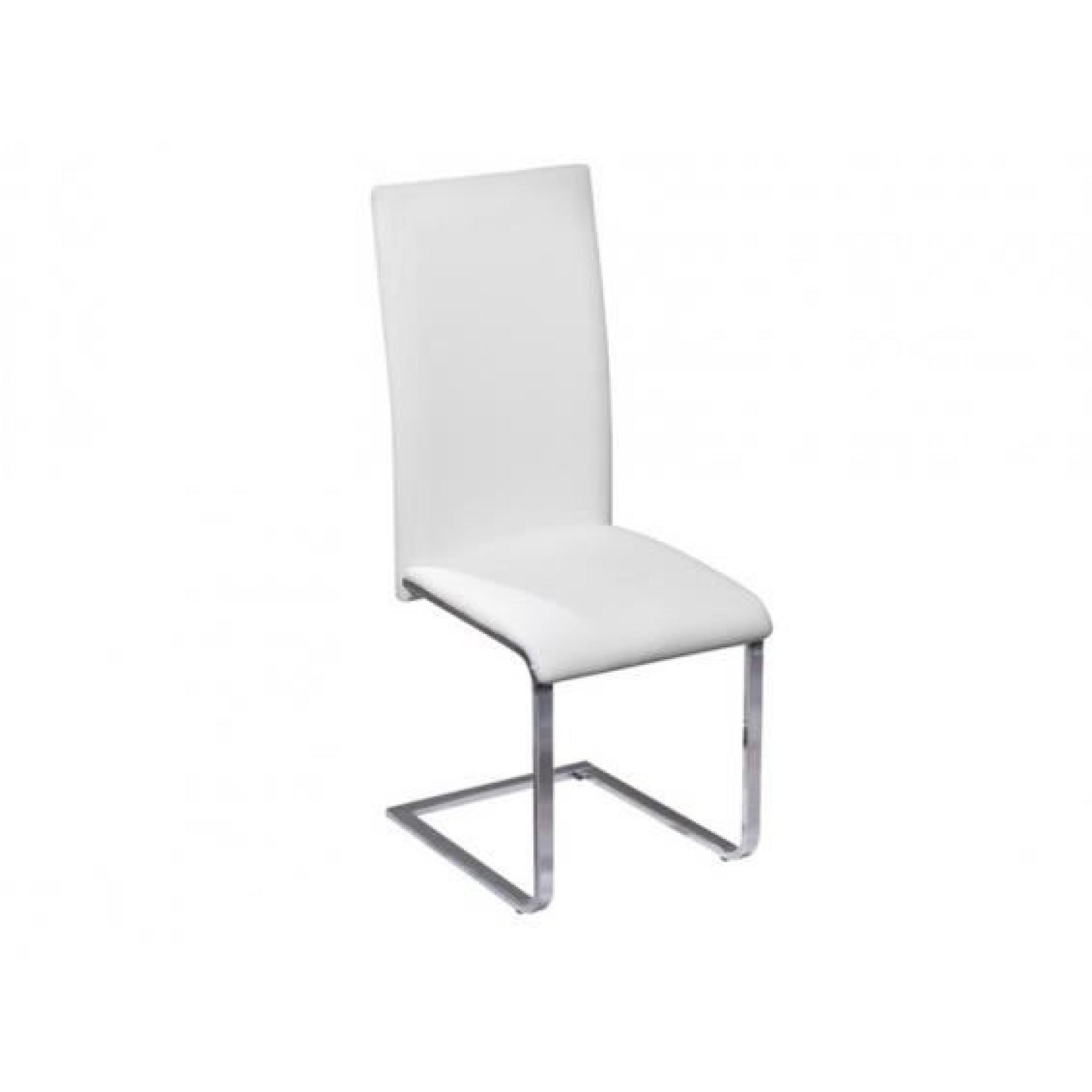 Brooklyn - Lot 2 Chaises Blanches pas cher