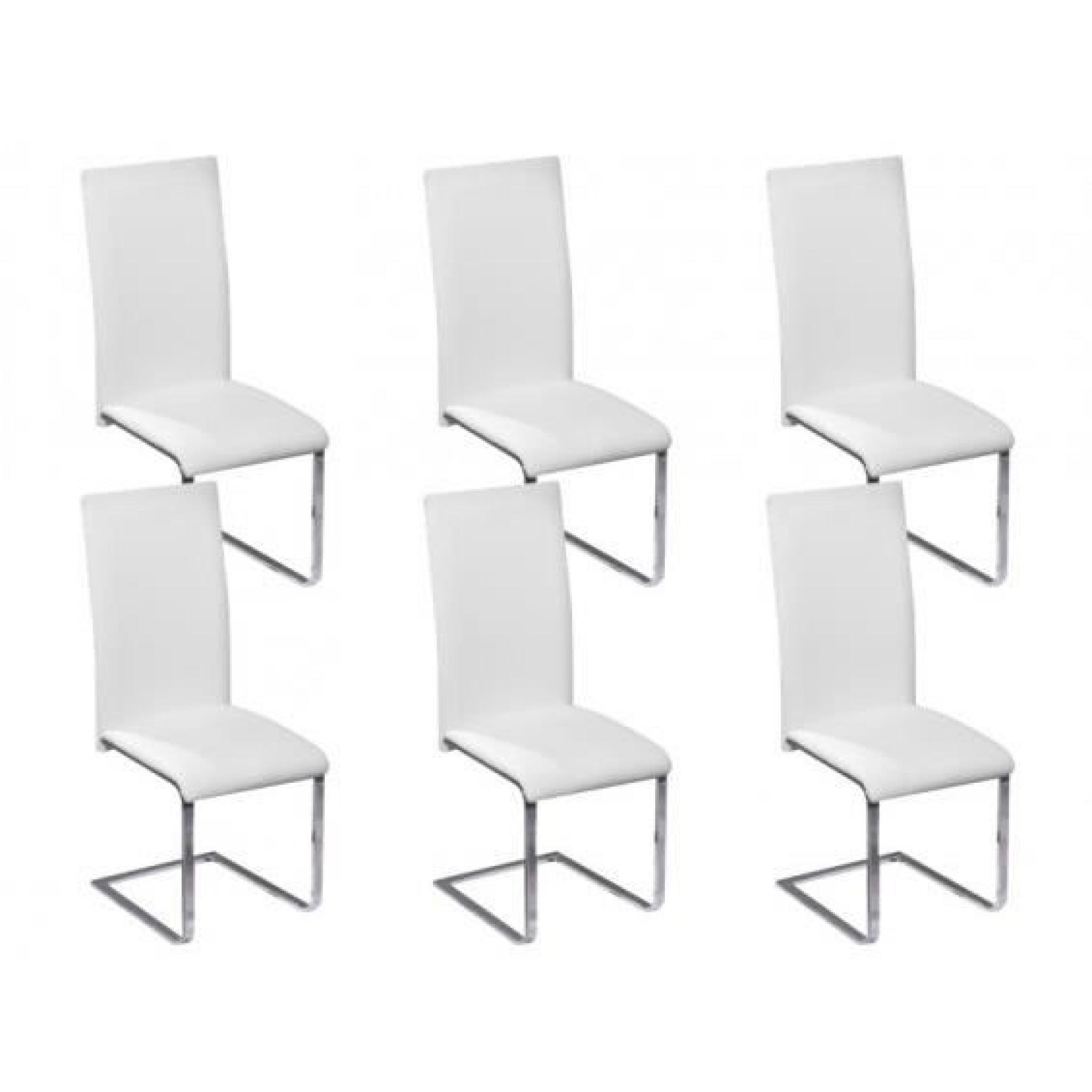 Brooklyn - Lot 6 Chaises Blanches