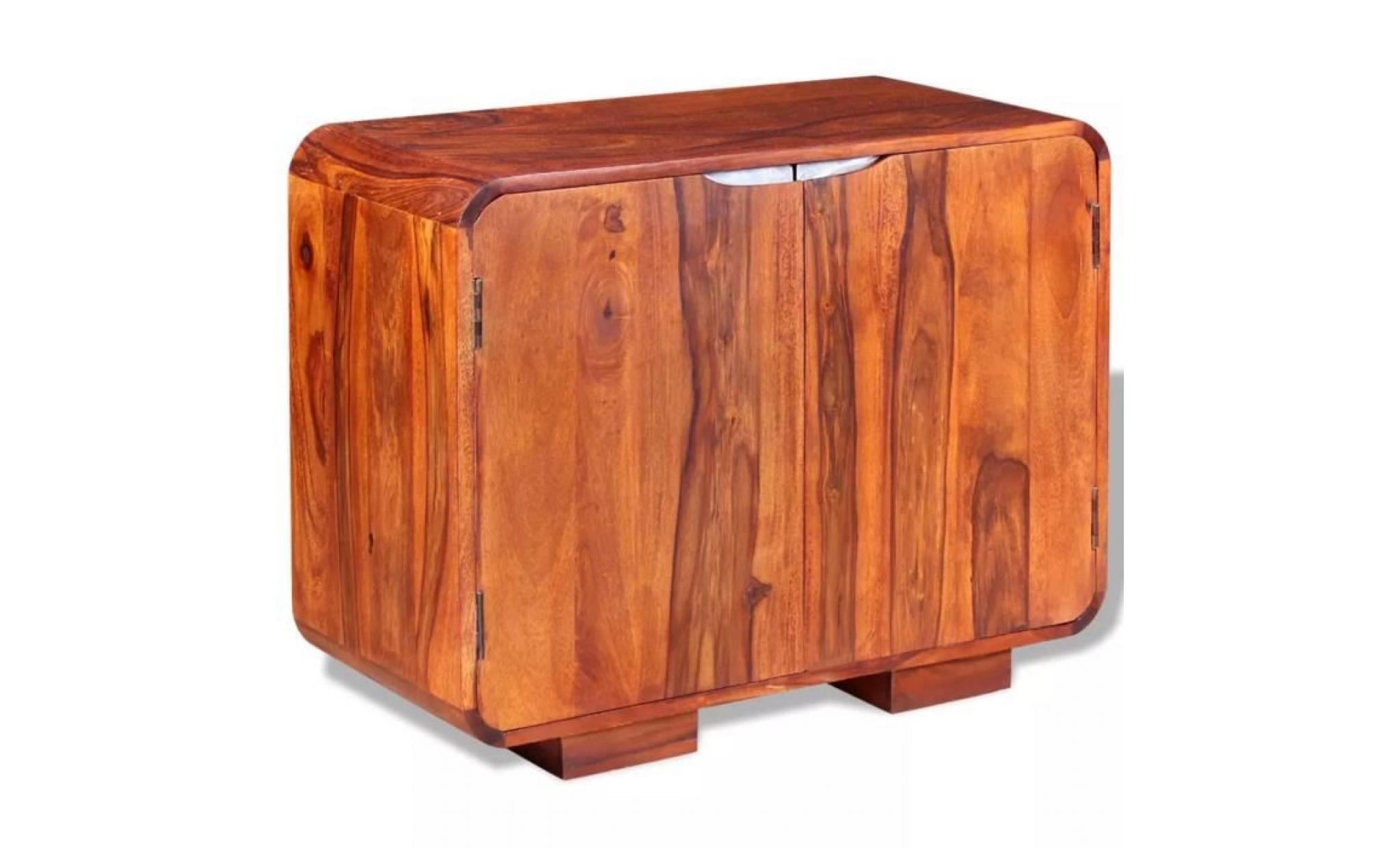 buffet armoire de rangement bois massif de sesham 75 x 35 x 60 cm