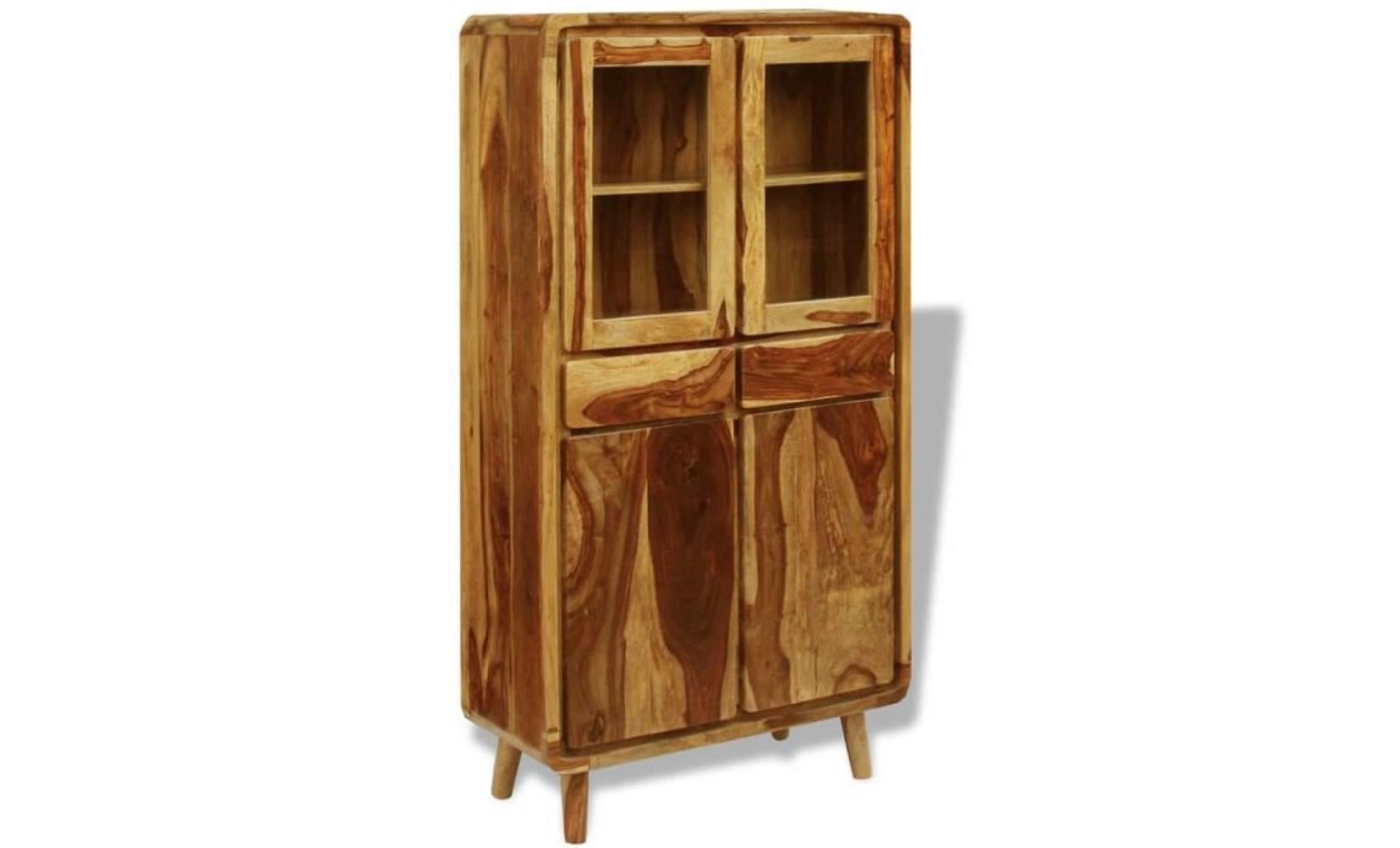 buffet armoire meuble de chambre bois de sesham 90 x 40 x 175 cm pas cher