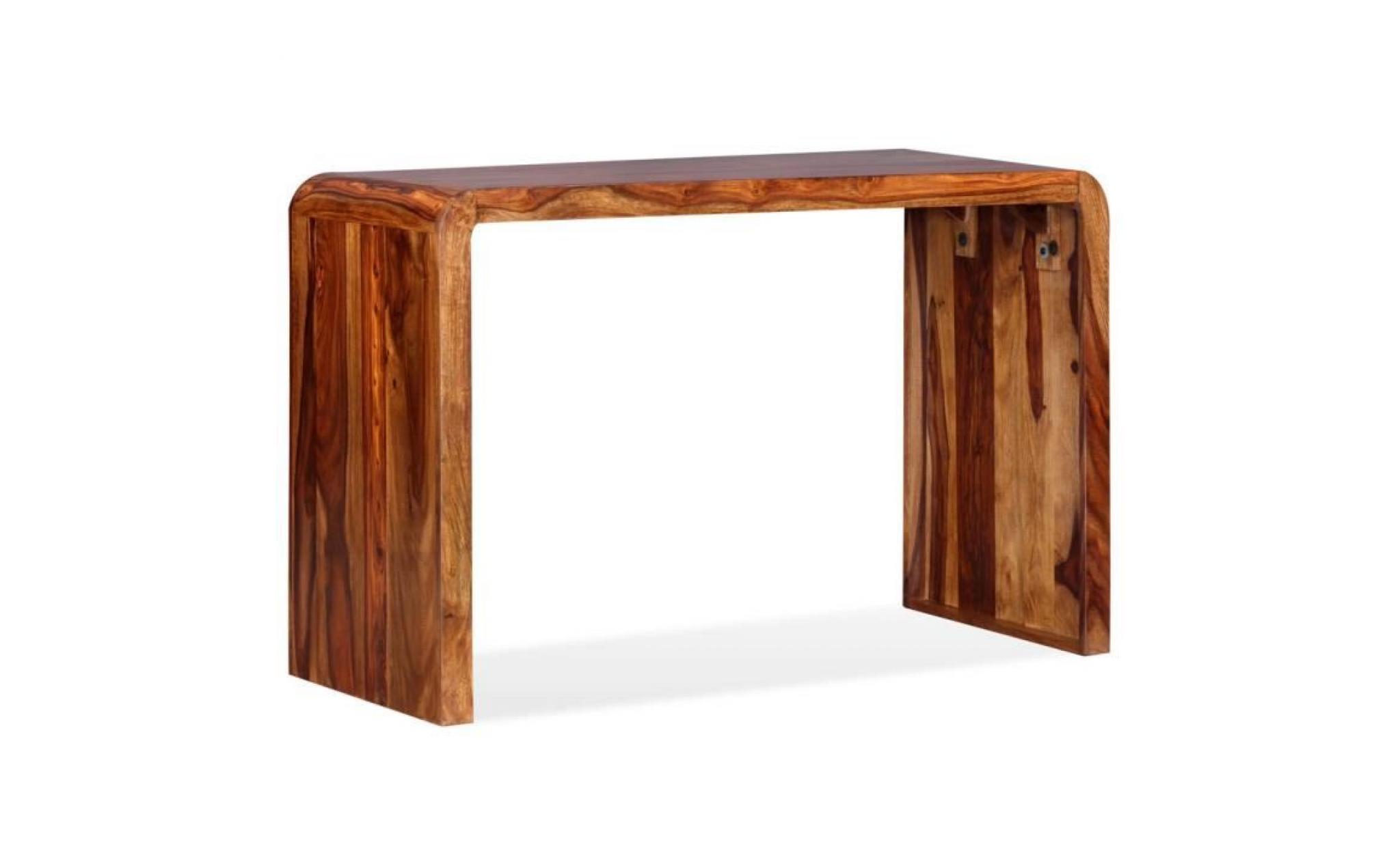 buffet / bureau / table bois massif de sesham marron 120 x 50 x 76 cm
