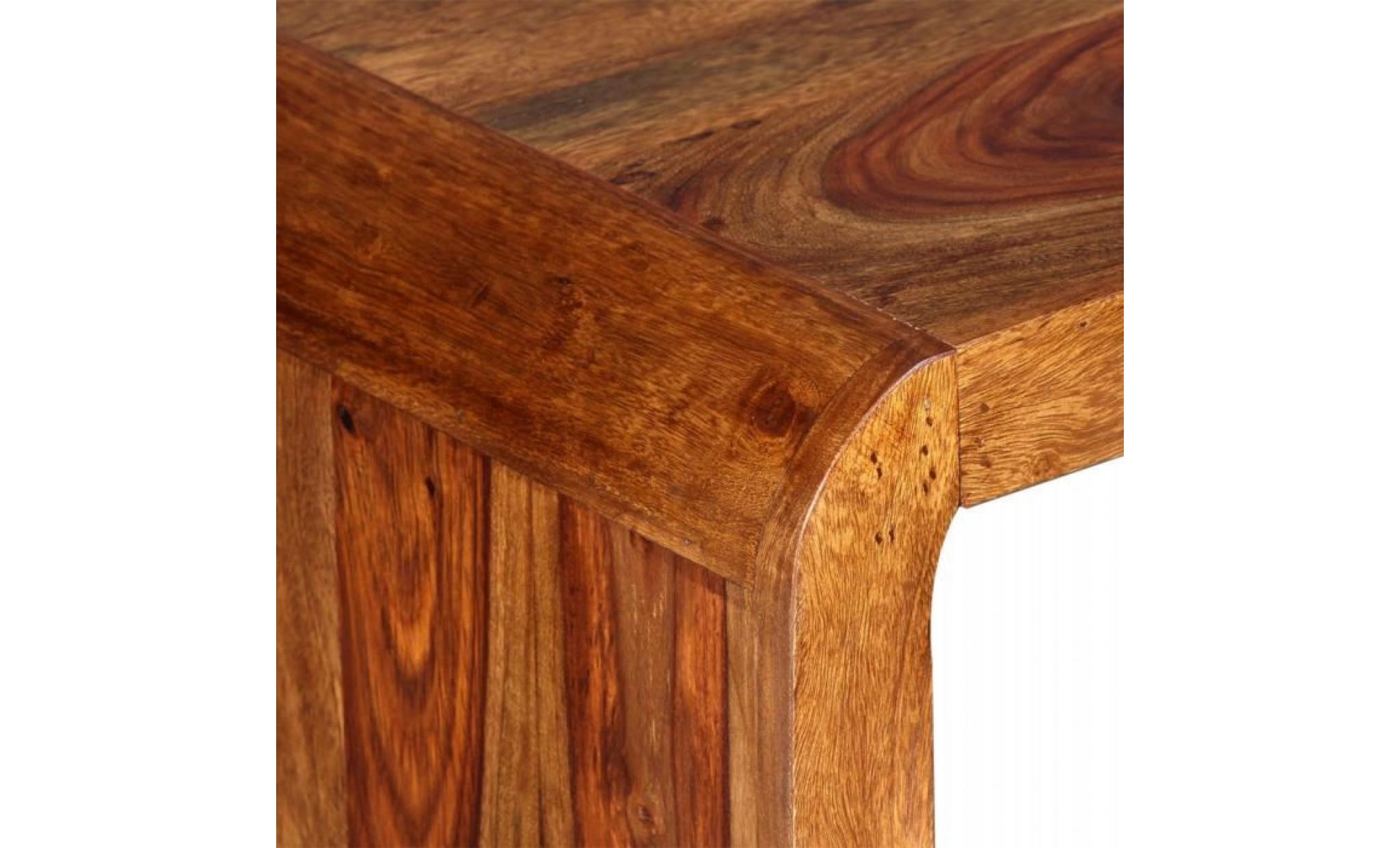 buffet / bureau / table bois massif de sesham marron 120 x 50 x 76 cm pas cher