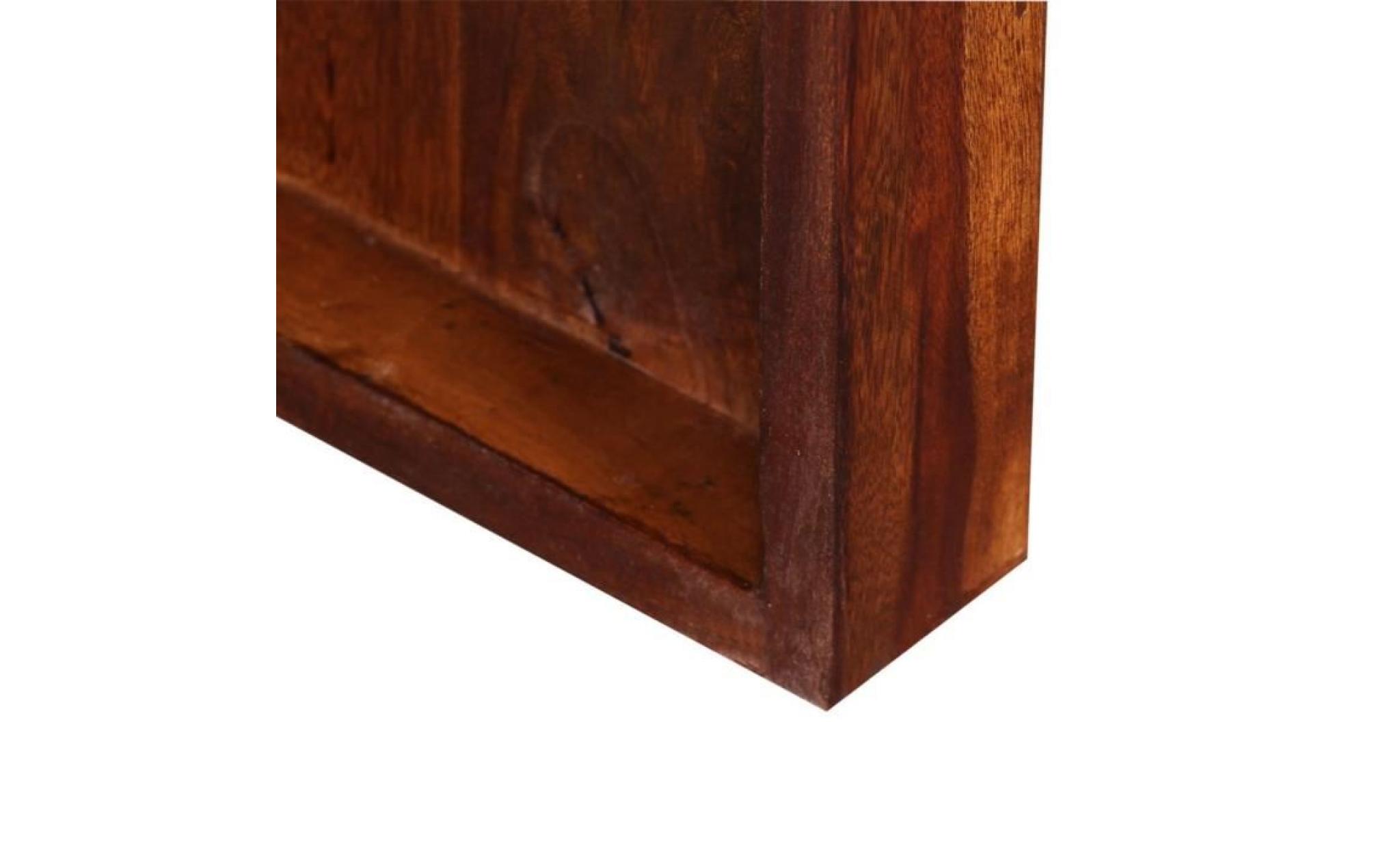 buffet / bureau / table bois massif de sesham marron 120 x 50 x 76 cm pas cher