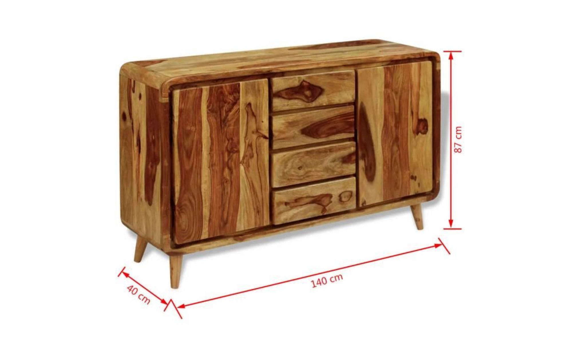 buffets et bahuts armoires et meubles de rangement bois massif de sesham 160 x 45 x 70 cm pas cher