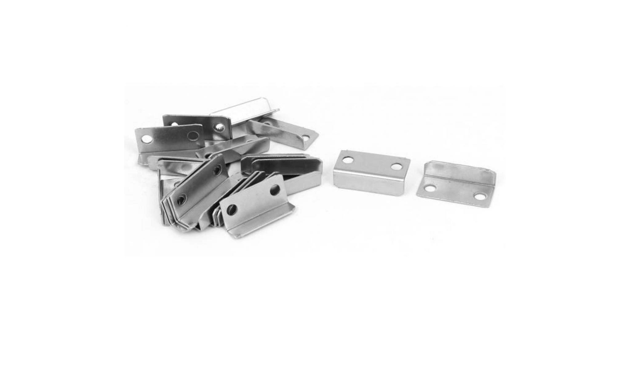 cabinet drawer lock strike plates joint fastener silver tone 29mm length 25pcs