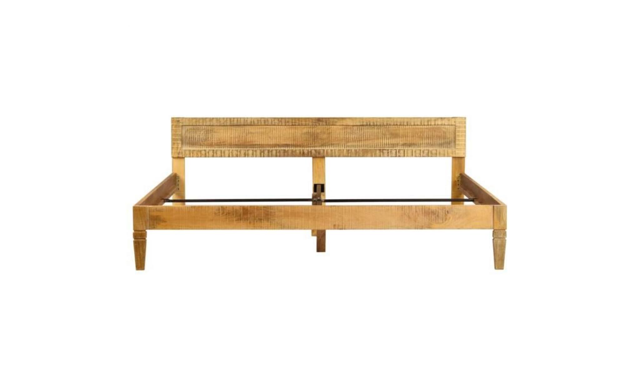 cadre de lit bois de manguier massif 180 cm pas cher
