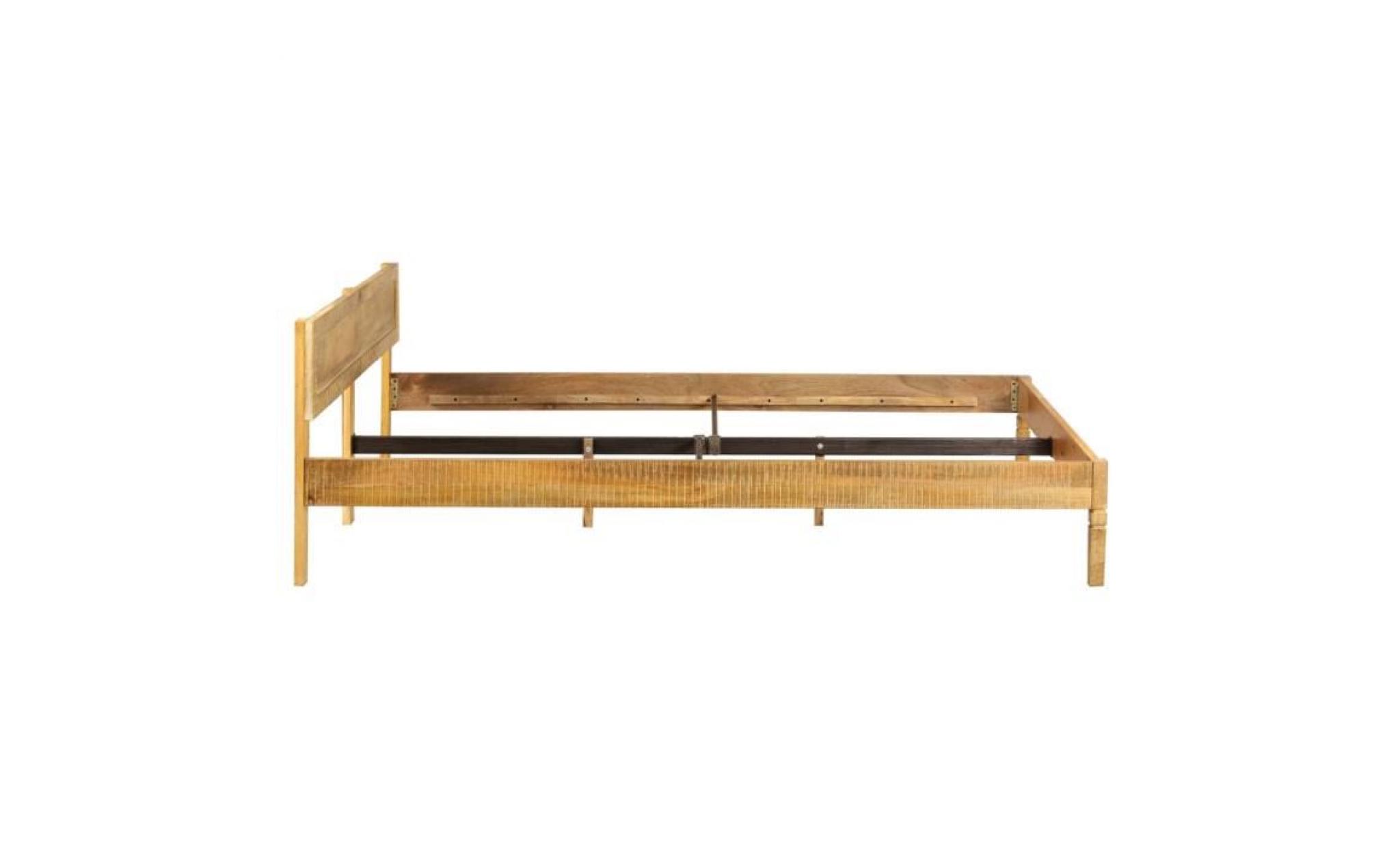 cadre de lit bois de manguier massif 180 cm pas cher