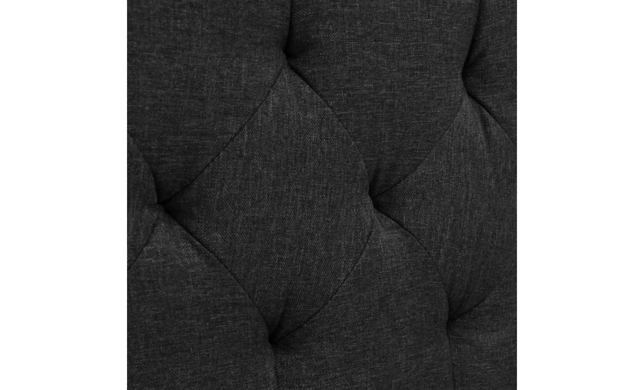 cadre de lit tissu avec sommier à lattes 160x200 cm gris foncé pas cher