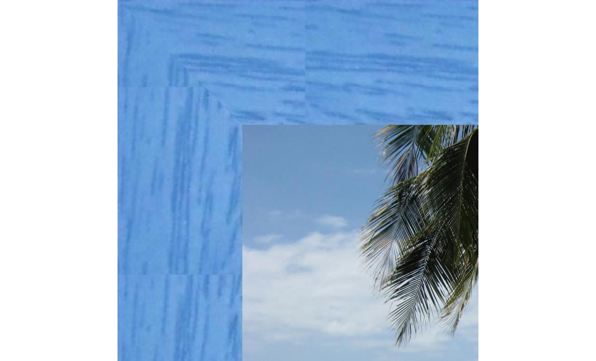 cadre photo mural 33x99    33  x  99 cadre bleu ciel  3 cm de largeur  cadre en bois pas cher