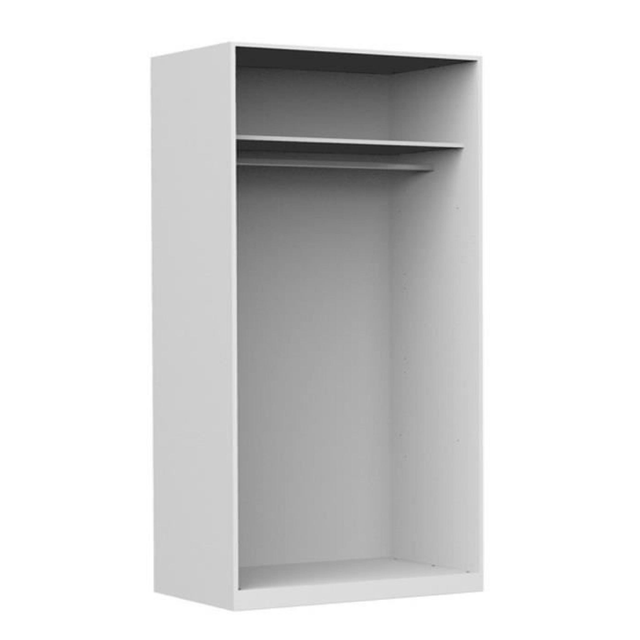 Caisse de dressing coloris blanc écorce - Dim : H 232 x L 100 x P 59 cm
