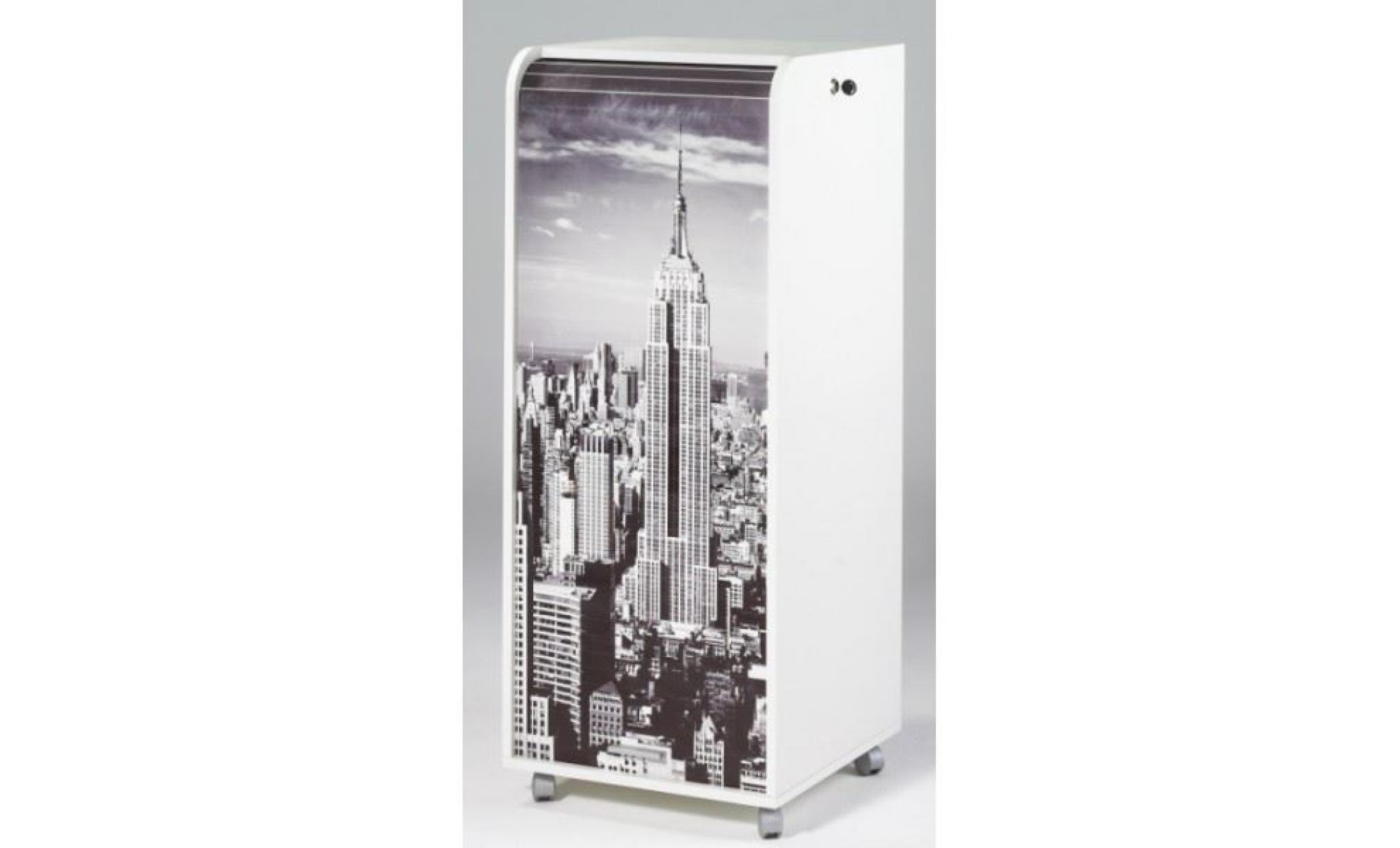 caisson de bureau à roulettes new york contemporain blanc l 47,2 cm