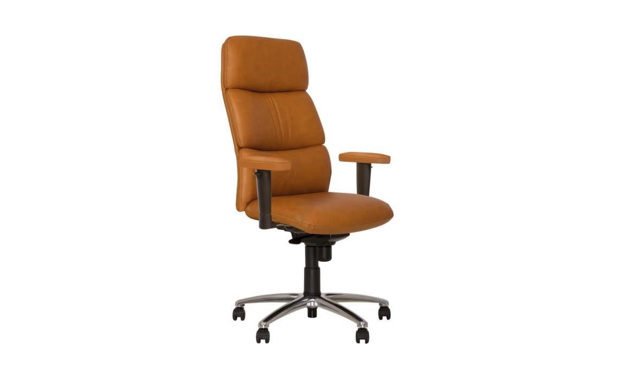 california r   fauteuil de direction synchrone, multi position, avec accoudoirs reglables. marron clair. marron