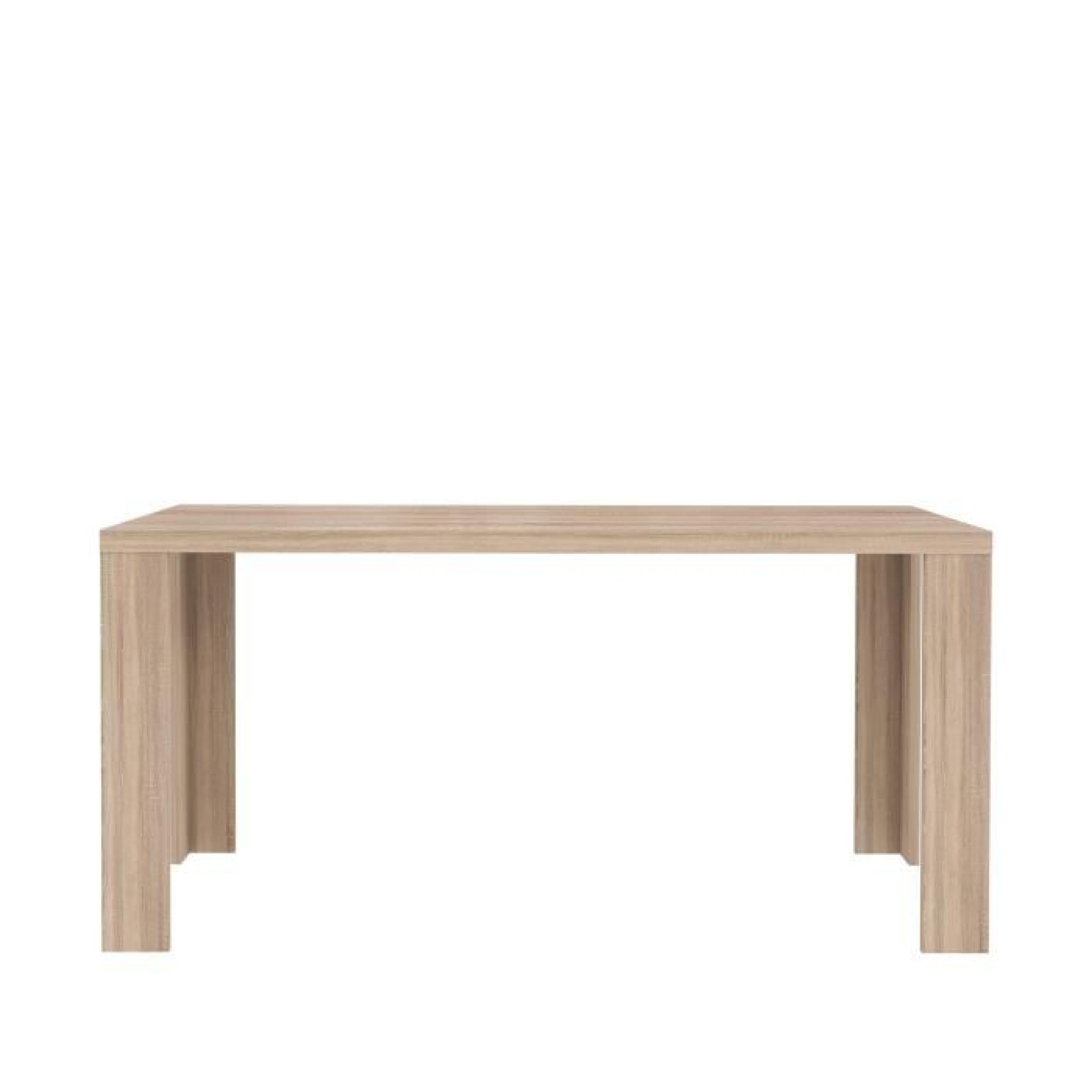 CALPE Table 160  x 76 cm décor chêne sonoma clair pas cher
