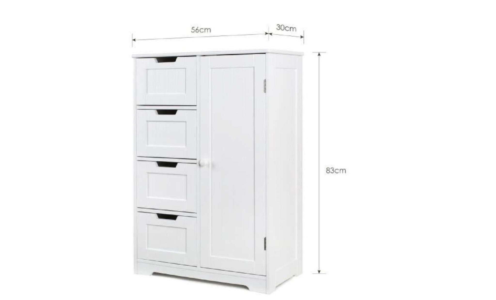 campagne meubles de rangement avec 4 tiroirs commode armoire blanche pour chambre salle de bain