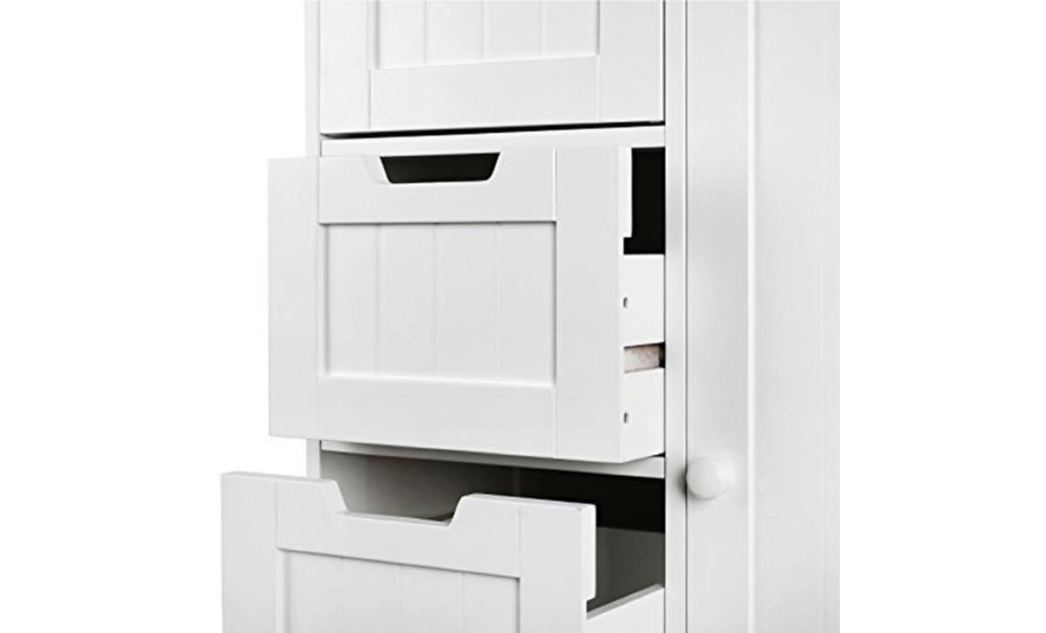 campagne meubles de rangement avec 4 tiroirs commode armoire blanche pour chambre salle de bain pas cher