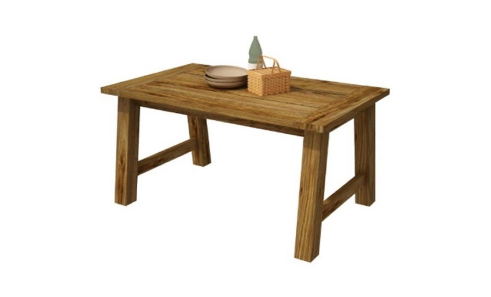 campagne table à manger de 8 à 10 personnes classique décor ton bois   l 180 x l 89,6 cm