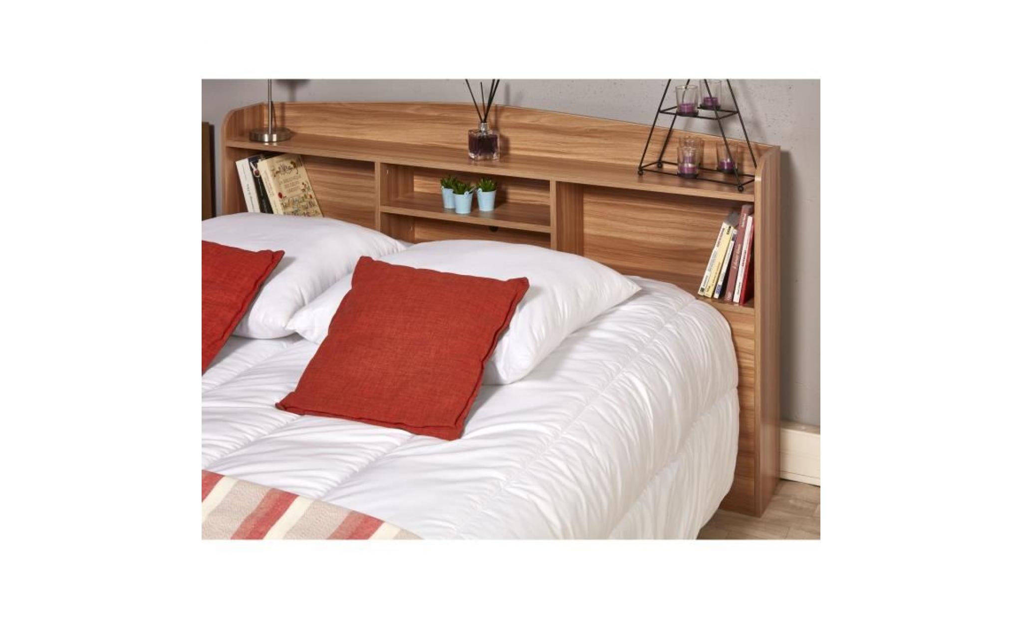 capri tête de lit classique en bois décor chêne naturel   l 160 cm pas cher