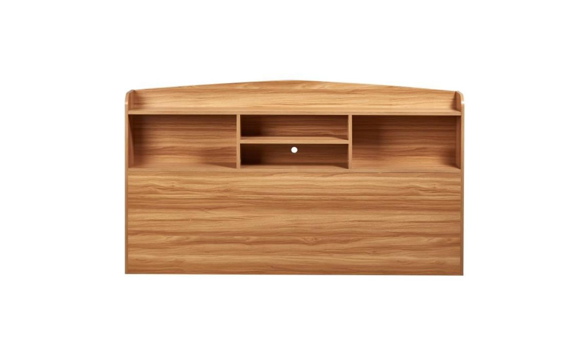 capri tête de lit classique en bois décor chêne naturel   l 160 cm pas cher