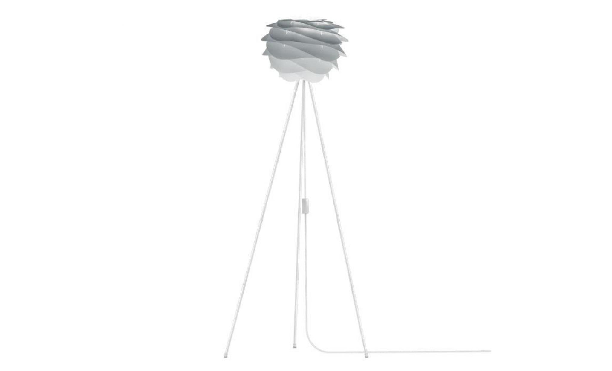 carmina lampadaire trépied blanc h131cm gris tie and dye vita | designé par william ravn